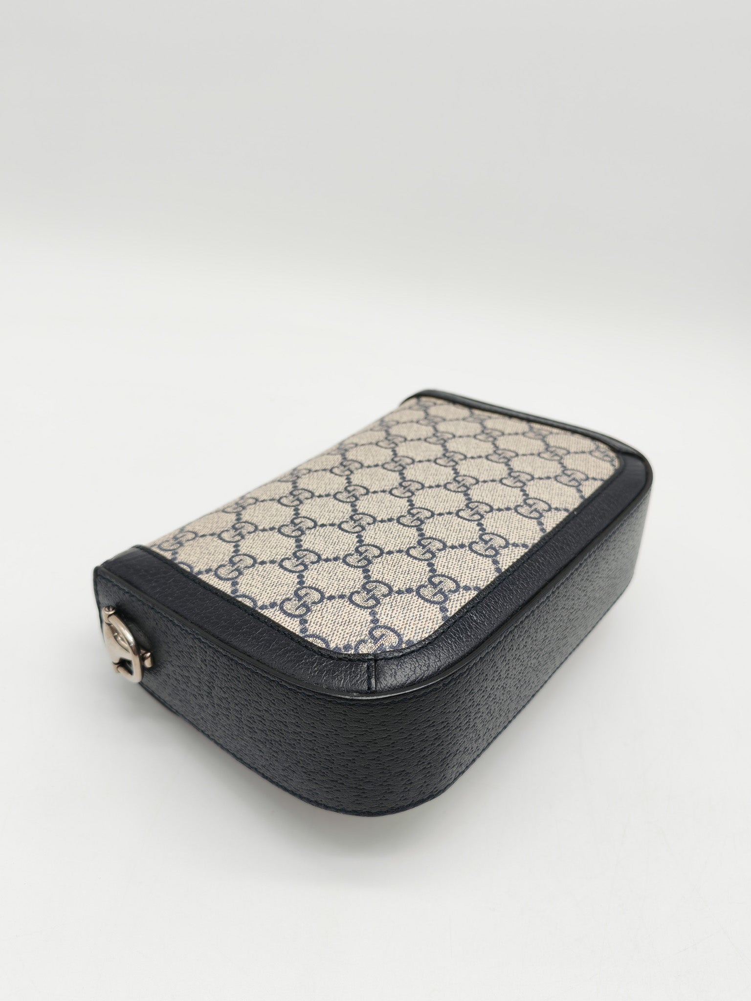 Gucci Horsebit Mini 1955 Canvas Navy Blue Crossbody Bag | Purse Maison Luxury Bags Shop