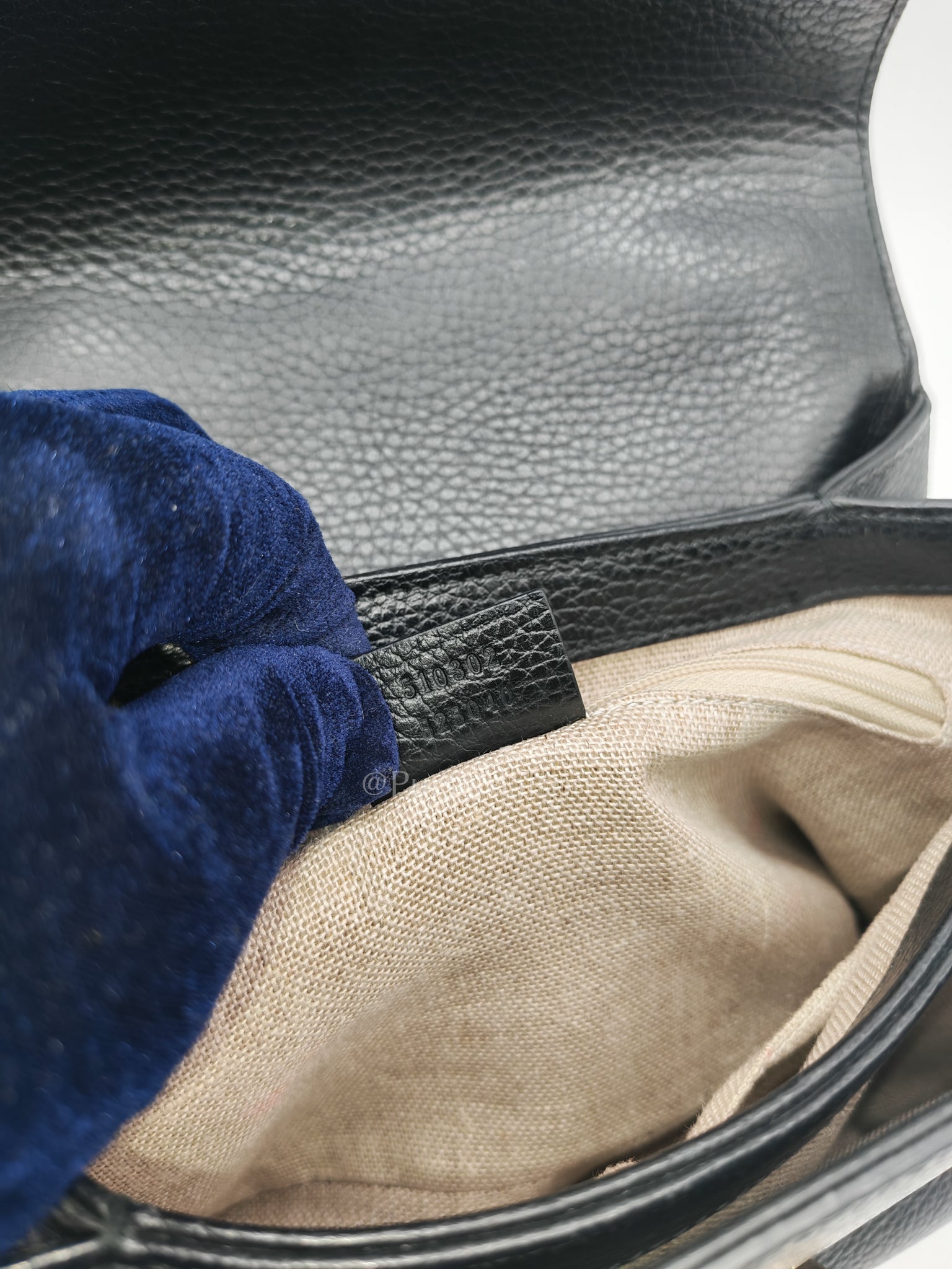 Gucci Interlocking Top Handle Shoulder Bag Black Pebbled Leather in Gold Hardware | Purse Maison Luxury Bags Shop