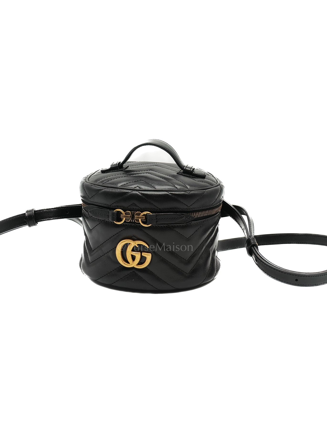 Gucci Marmont Black Vanity Matelasse Leather Backpack | Purse Maison Luxury Bags Shop