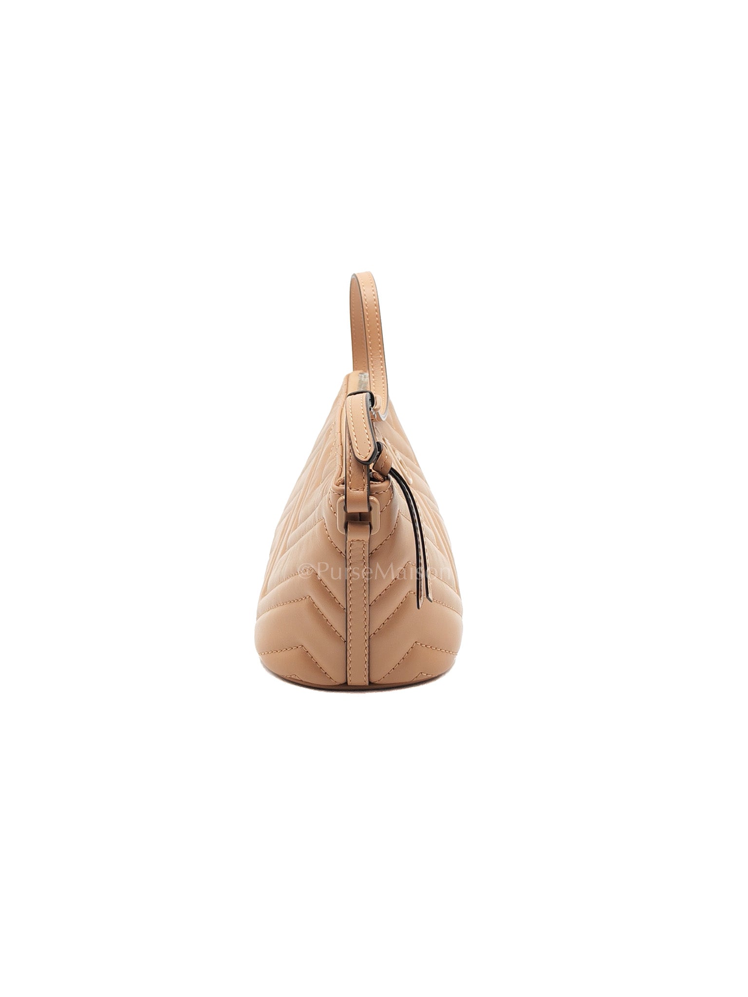 Gucci Marmont Matelasse Dark Beige Pouch Shoulder Bag | Purse Maison Luxury Bags Shop