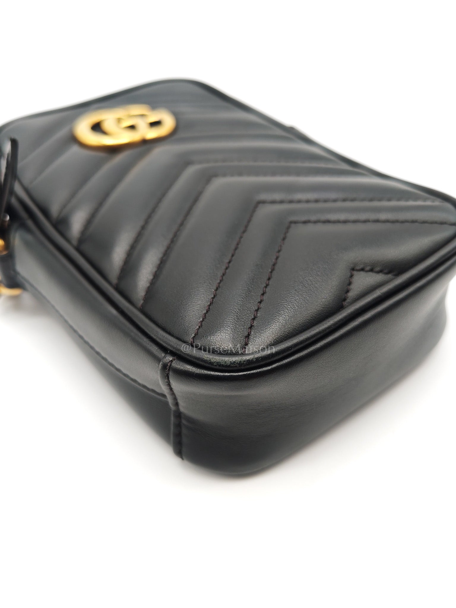 Gucci Marmont Vertical Phone Pouch Matelasse Leather Crossbody Bag | Purse Maison Luxury Bags Shop