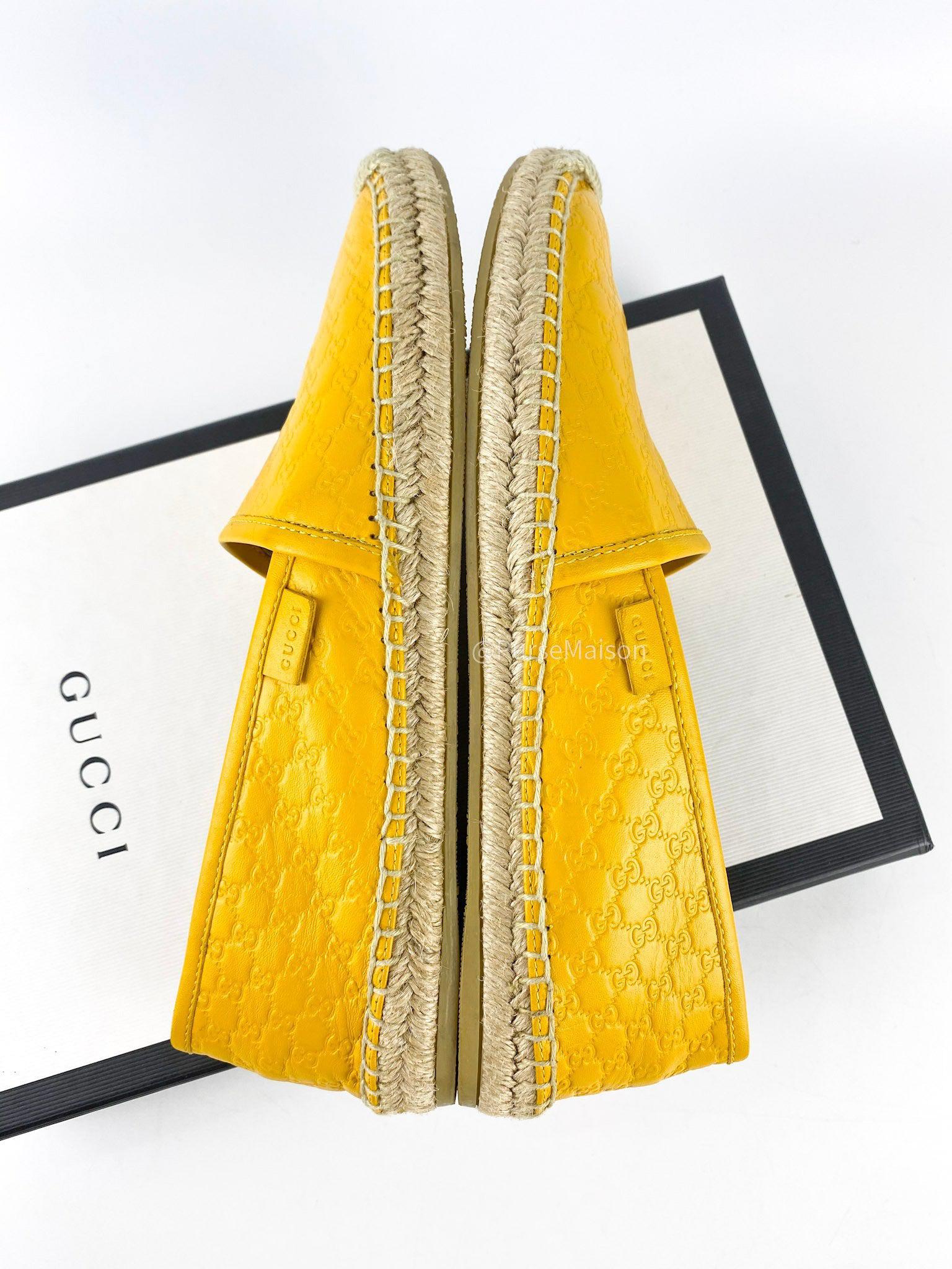 Gucci Microguccissima New Buttercup Espadrilles Size 38 EU (24.5cm)