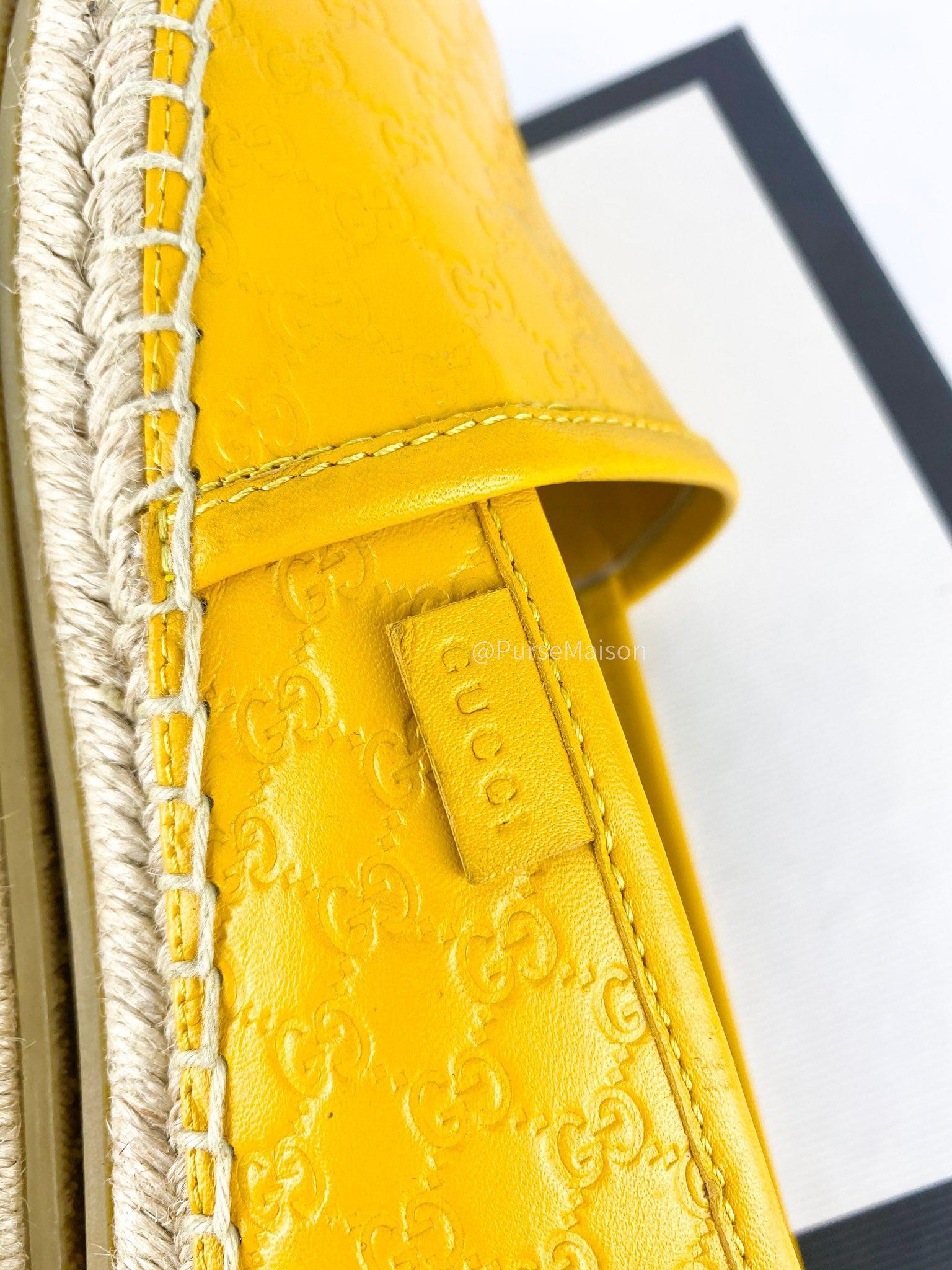 Gucci Microguccissima New Buttercup Espadrilles Size 38 EU (24.5cm)