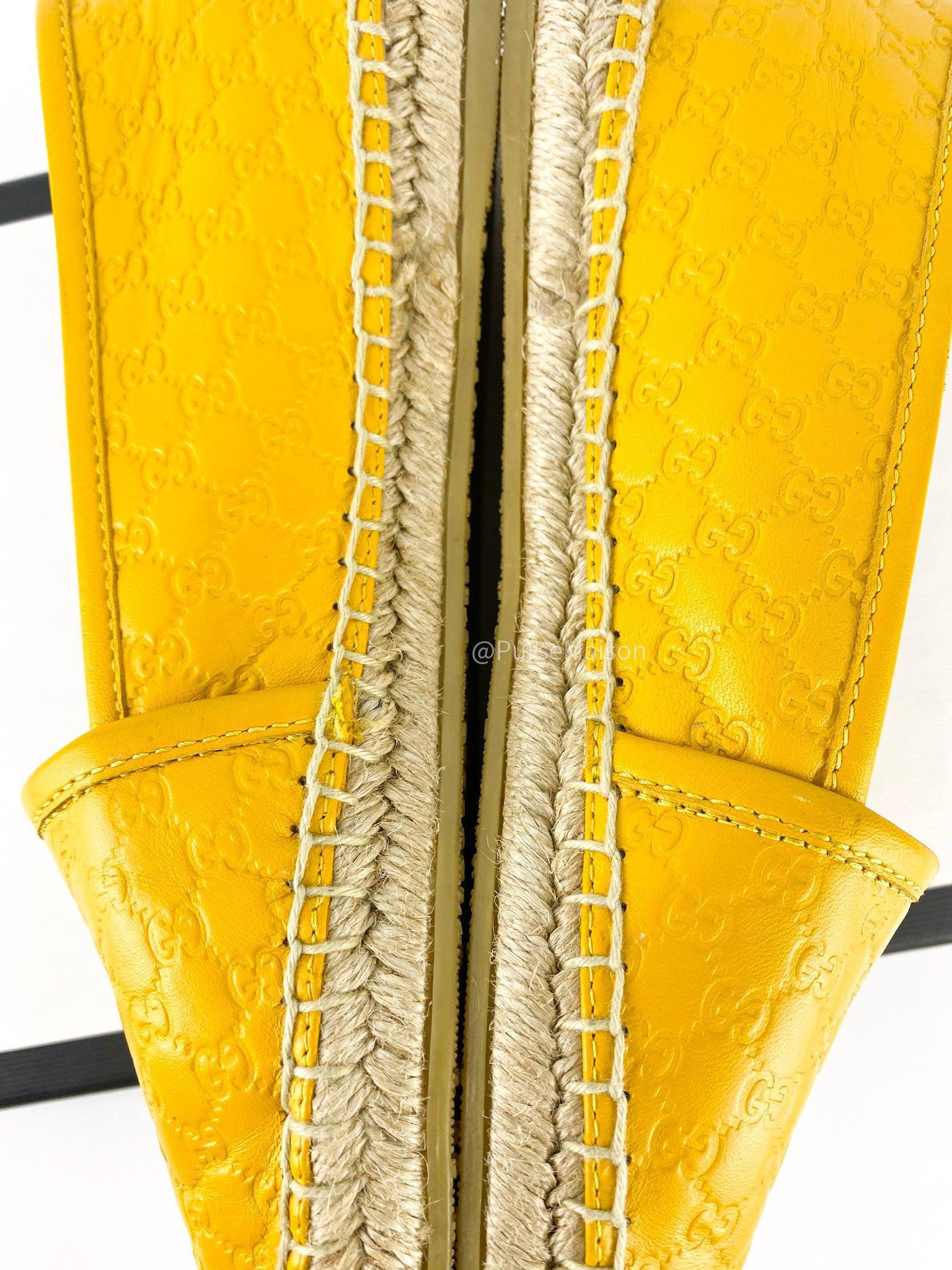 Gucci Microguccissima New Buttercup Espadrilles Size 38 EU (24.5cm)