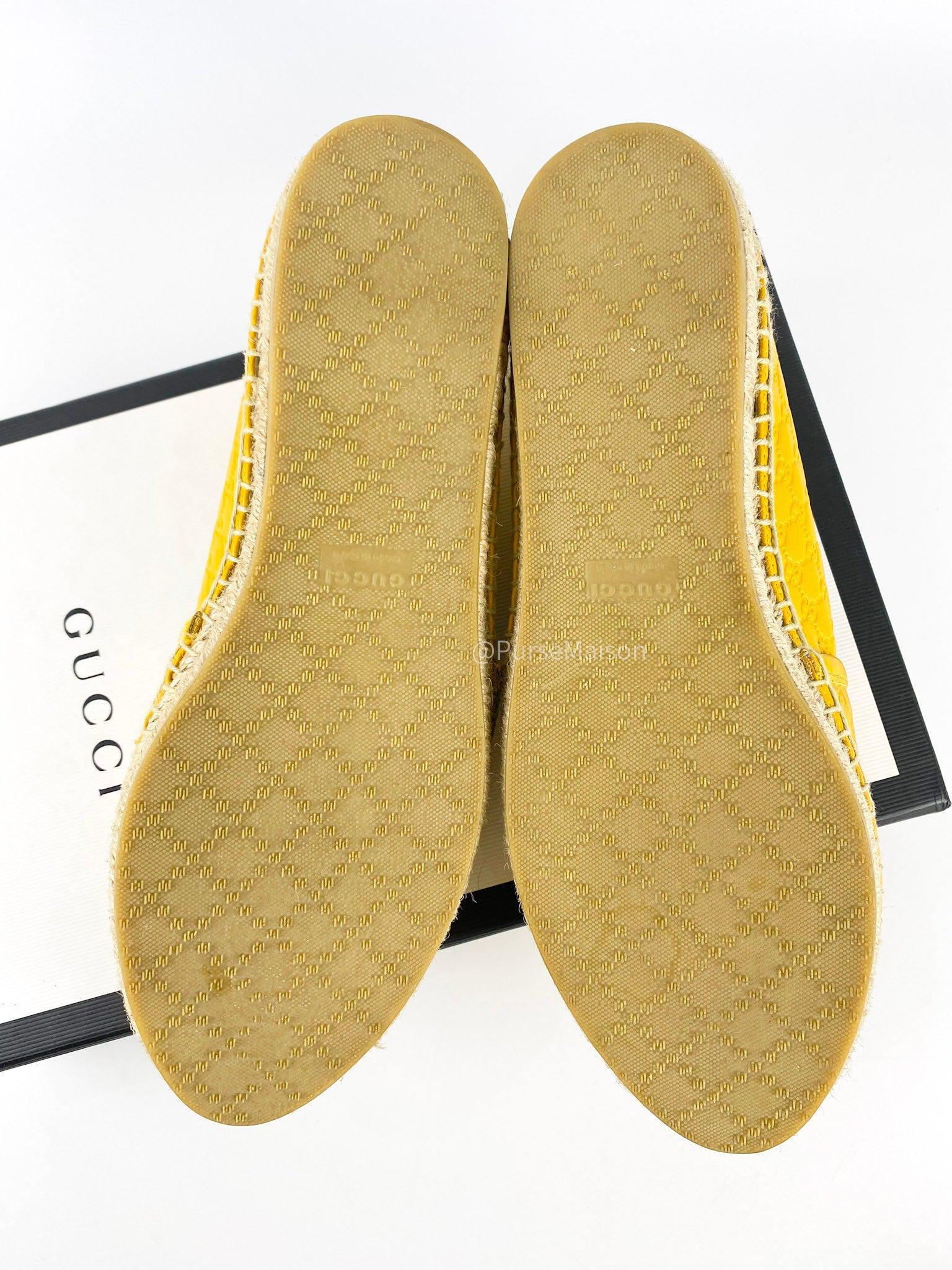 Gucci Microguccissima New Buttercup Espadrilles Size 38 EU (24.5cm)