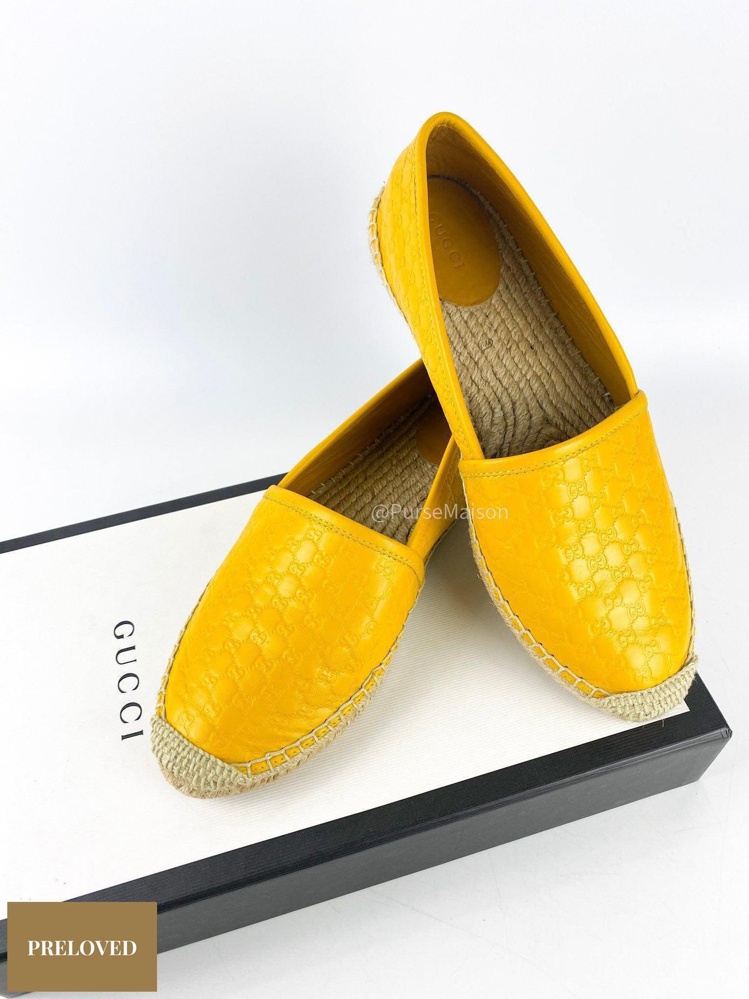 Gucci Microguccissima New Buttercup Espadrilles Size 38 EU (24.5cm)