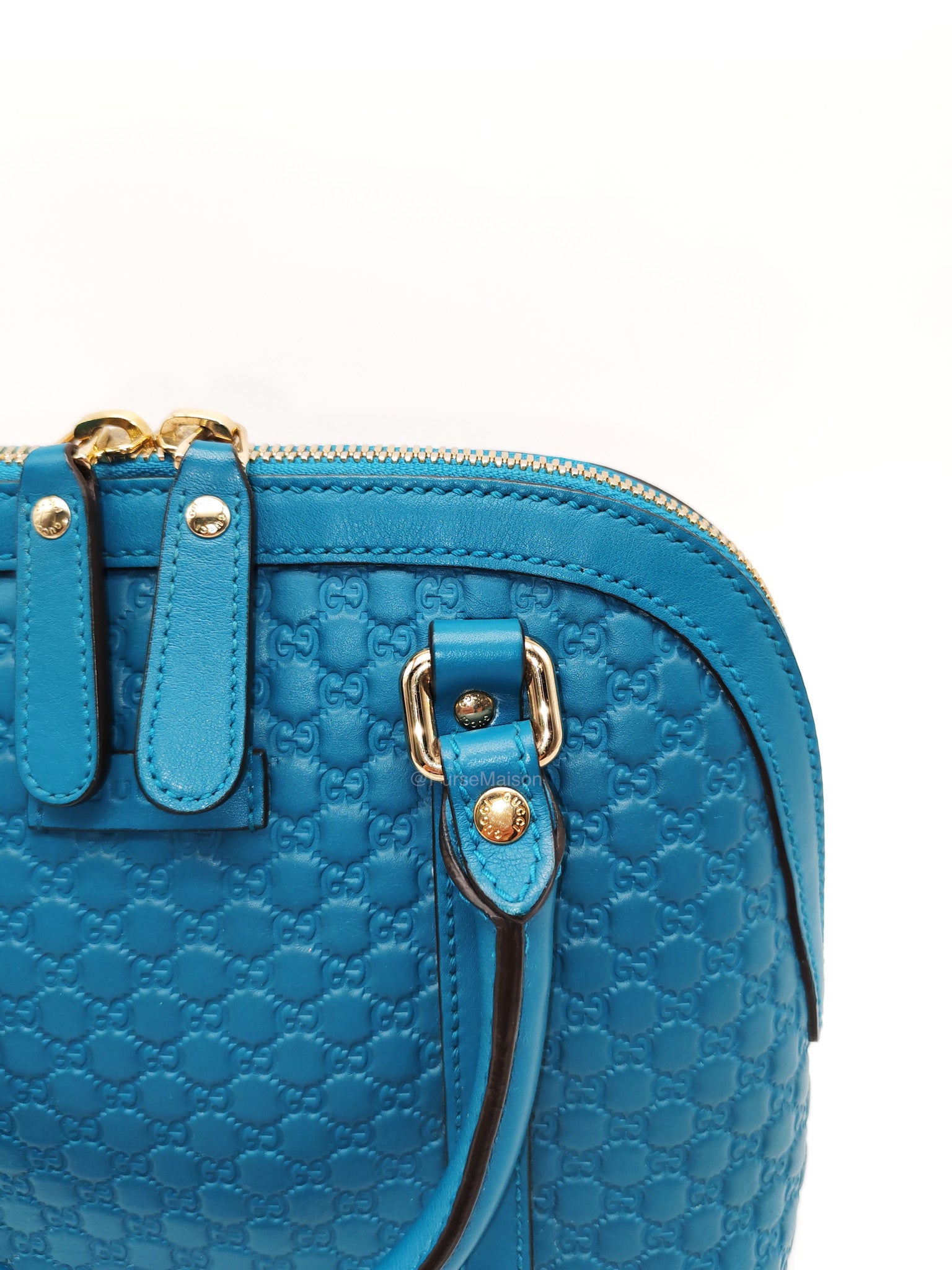 Gucci Mini Dome in Teal Microguccissima Leather Shoulder Bag | Purse Maison Luxury Bags Shop