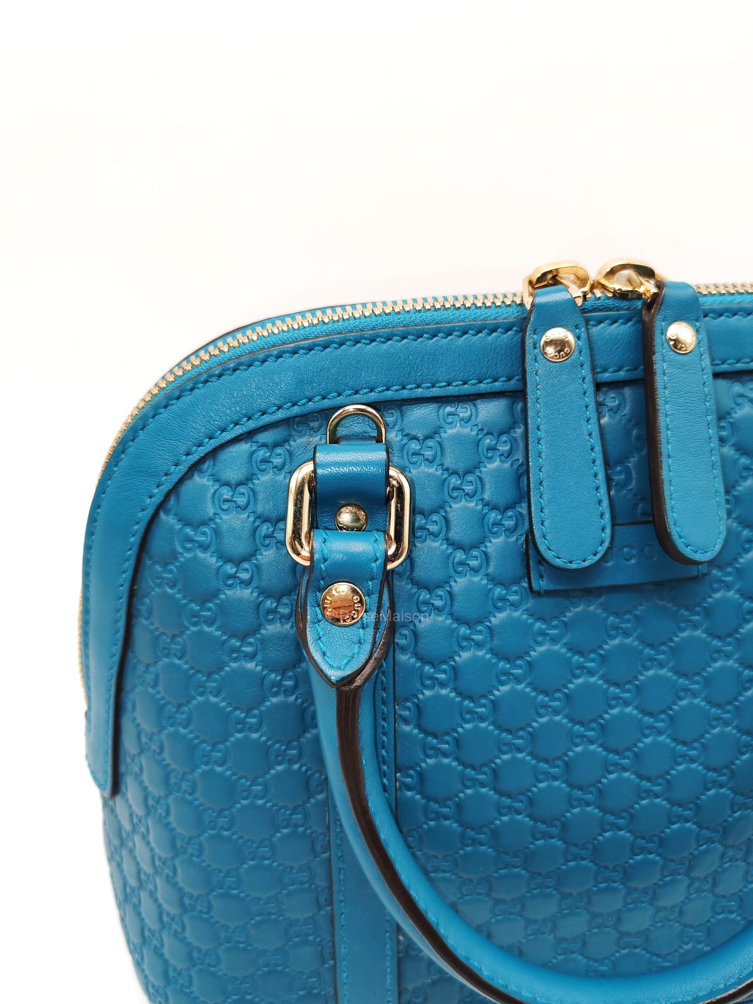 Gucci Mini Dome in Teal Microguccissima Leather Shoulder Bag | Purse Maison Luxury Bags Shop
