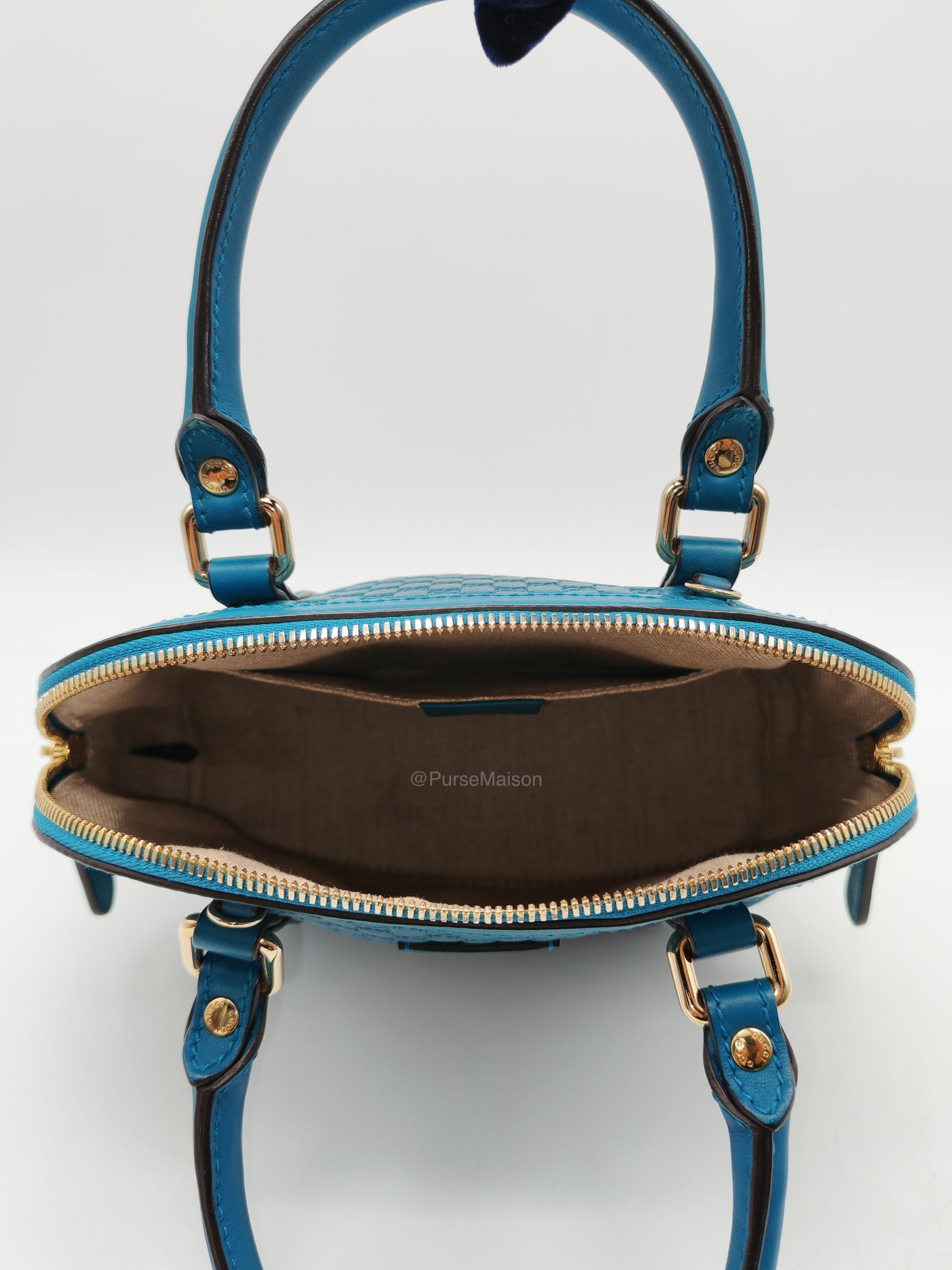 Gucci Mini Dome in Teal Microguccissima Leather Shoulder Bag | Purse Maison Luxury Bags Shop