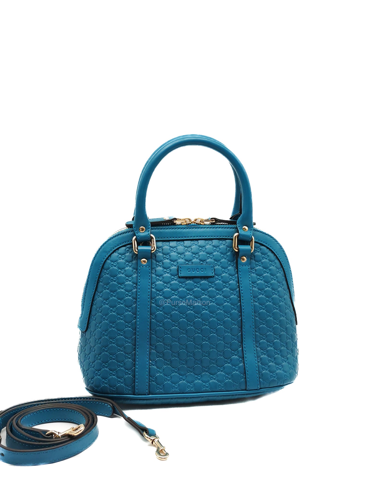Gucci Mini Dome in Teal Microguccissima Leather Shoulder Bag | Purse Maison Luxury Bags Shop