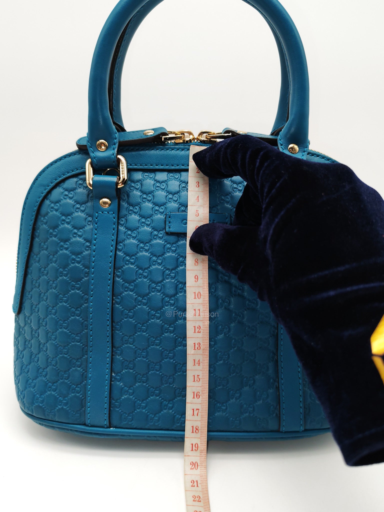 Gucci Mini Dome in Teal Microguccissima Leather Shoulder Bag | Purse Maison Luxury Bags Shop