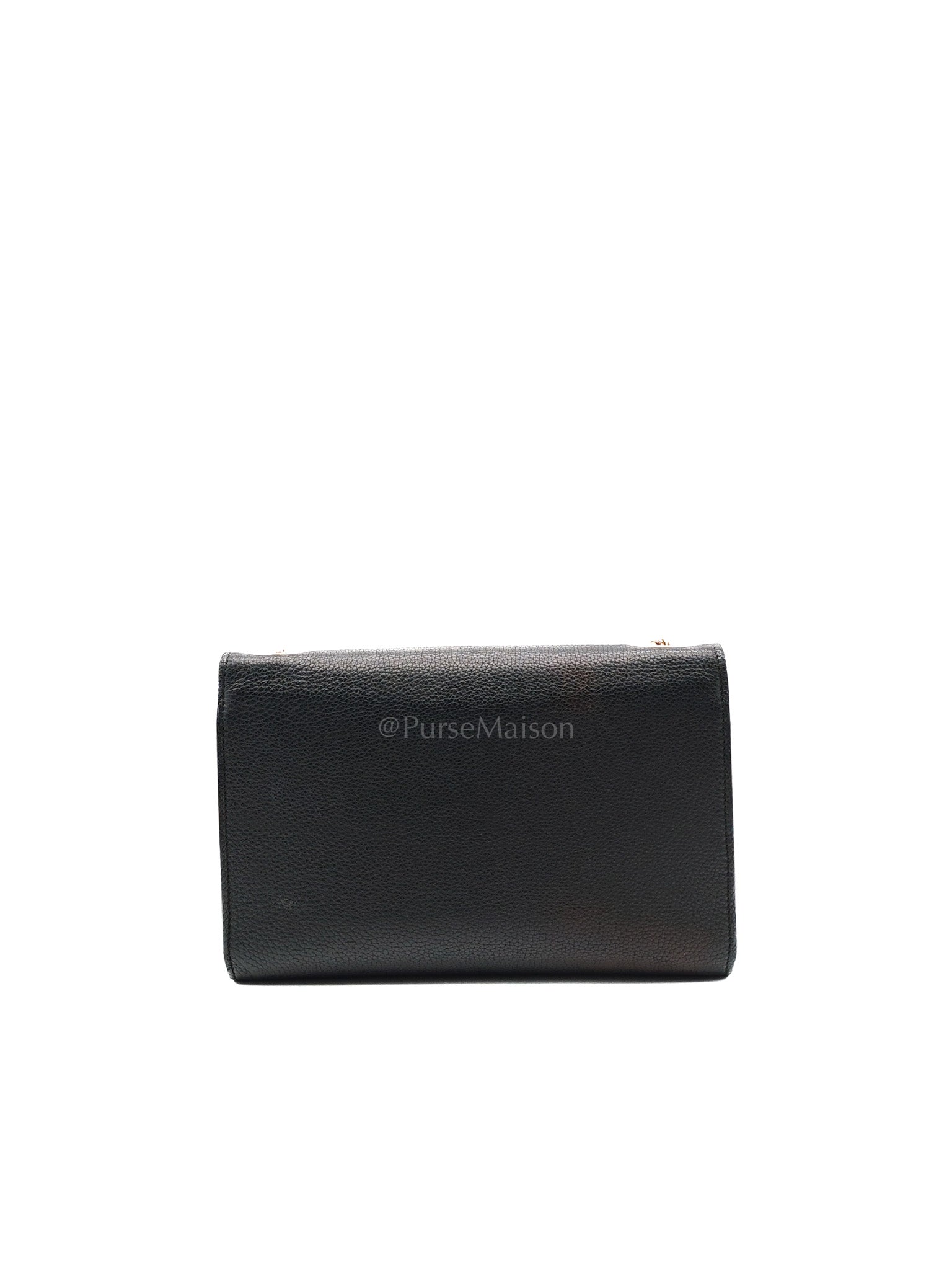 Gucci Miss Bamboo Shoulder Bag in Black Grained Leather | Purse Maison Luxury Bags Shop