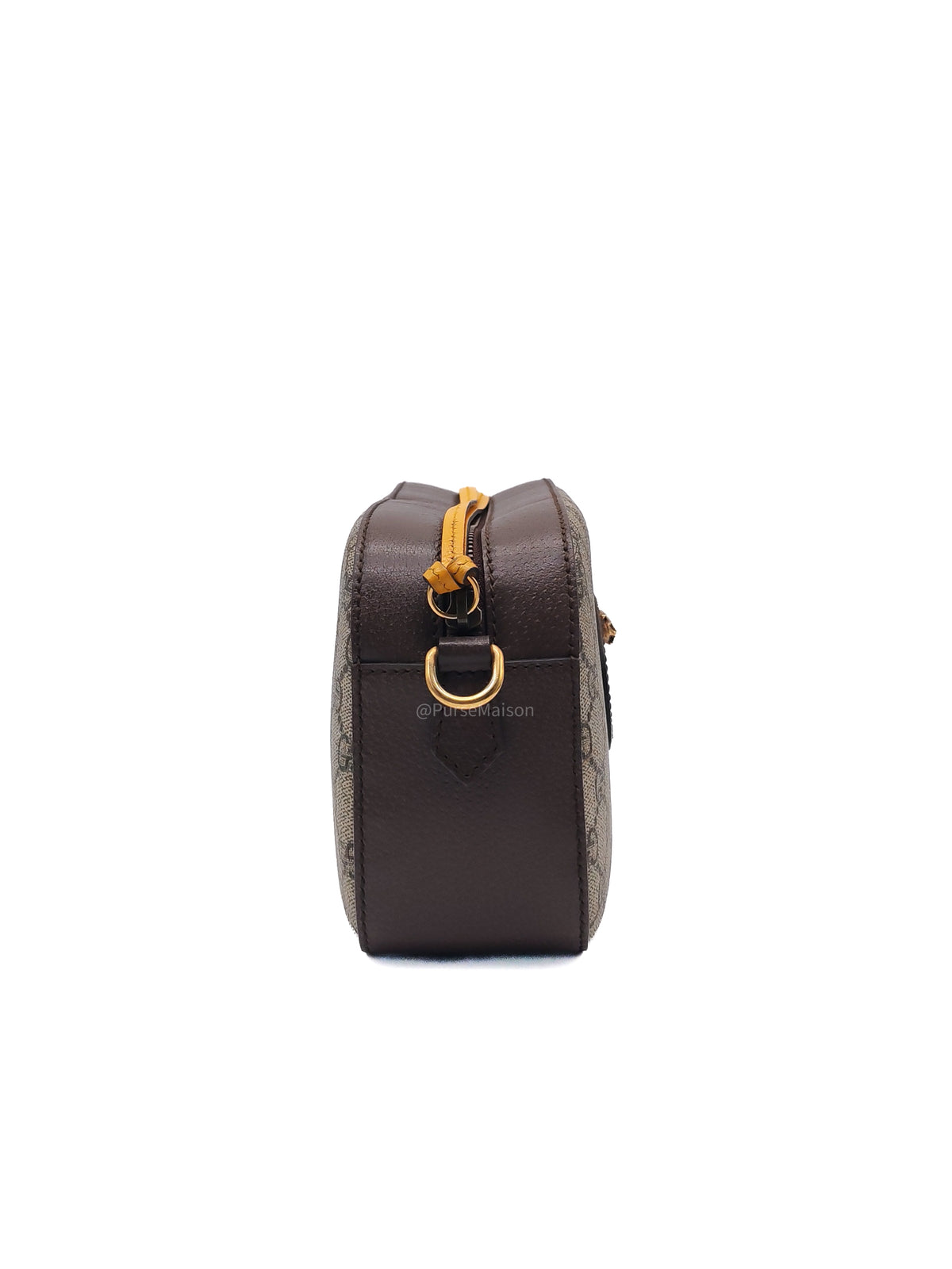 Gucci New Vintage Camera Bag in Brown Coated Monogram Pattern GG Supreme Canvas | Purse Maison Luxury Bags Shop