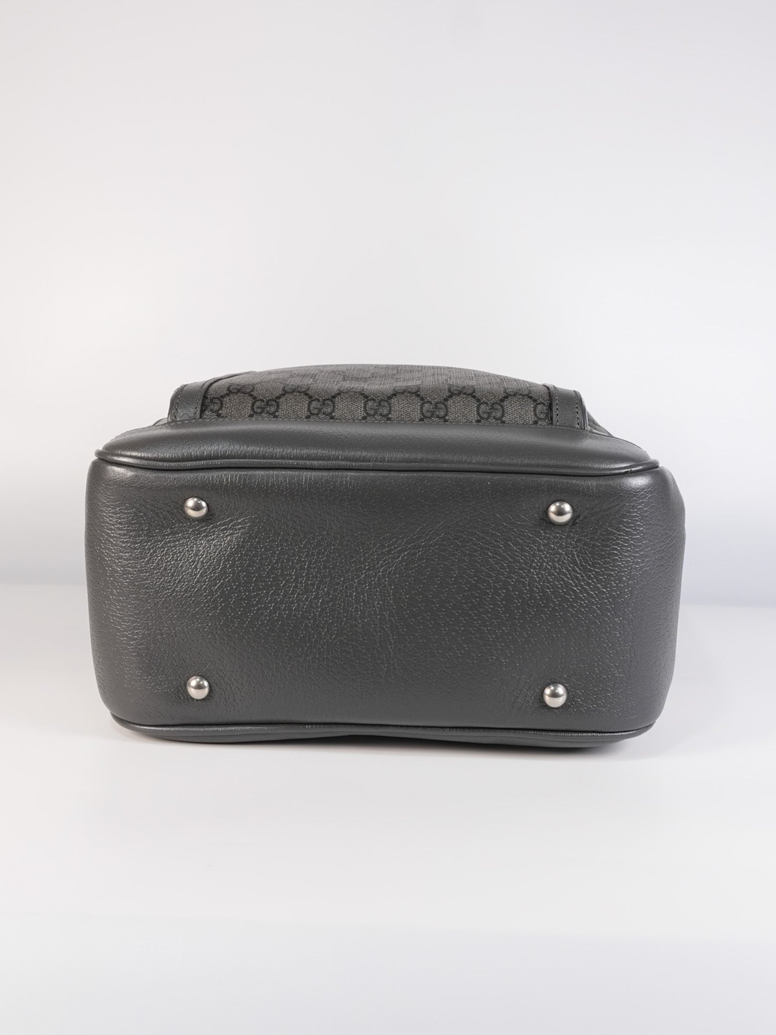 Ophidia GG Backpack Medium in Grey GG Supreme Coated Canvas | Purse Maison Luxury Bags Shop