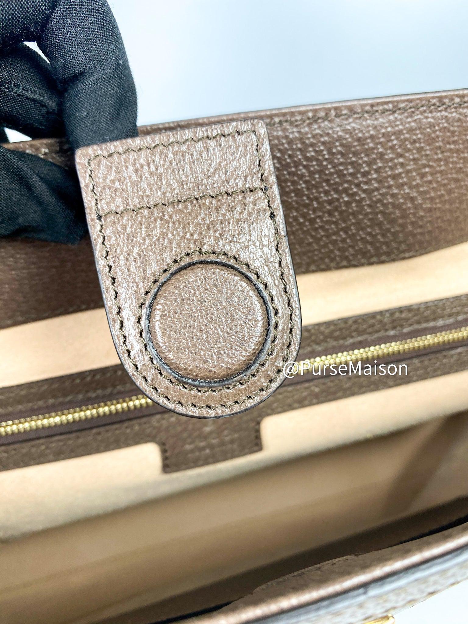 Gucci Ophidia GG Medium Tote Bag in Beige and Ebony