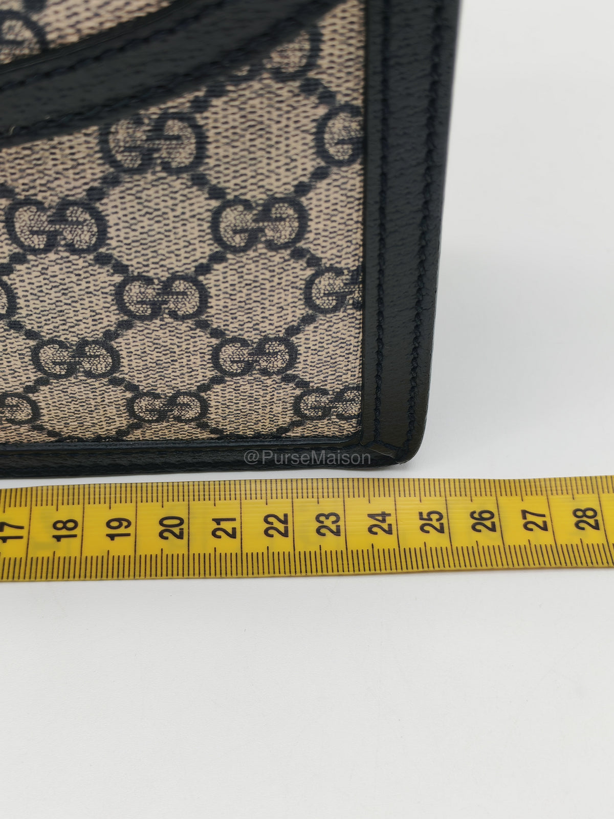 Gucci Ophidia GG Web Canvas and Navy Leather Trim Small Top Handle Bag | Purse Maison Luxury Bags Shop