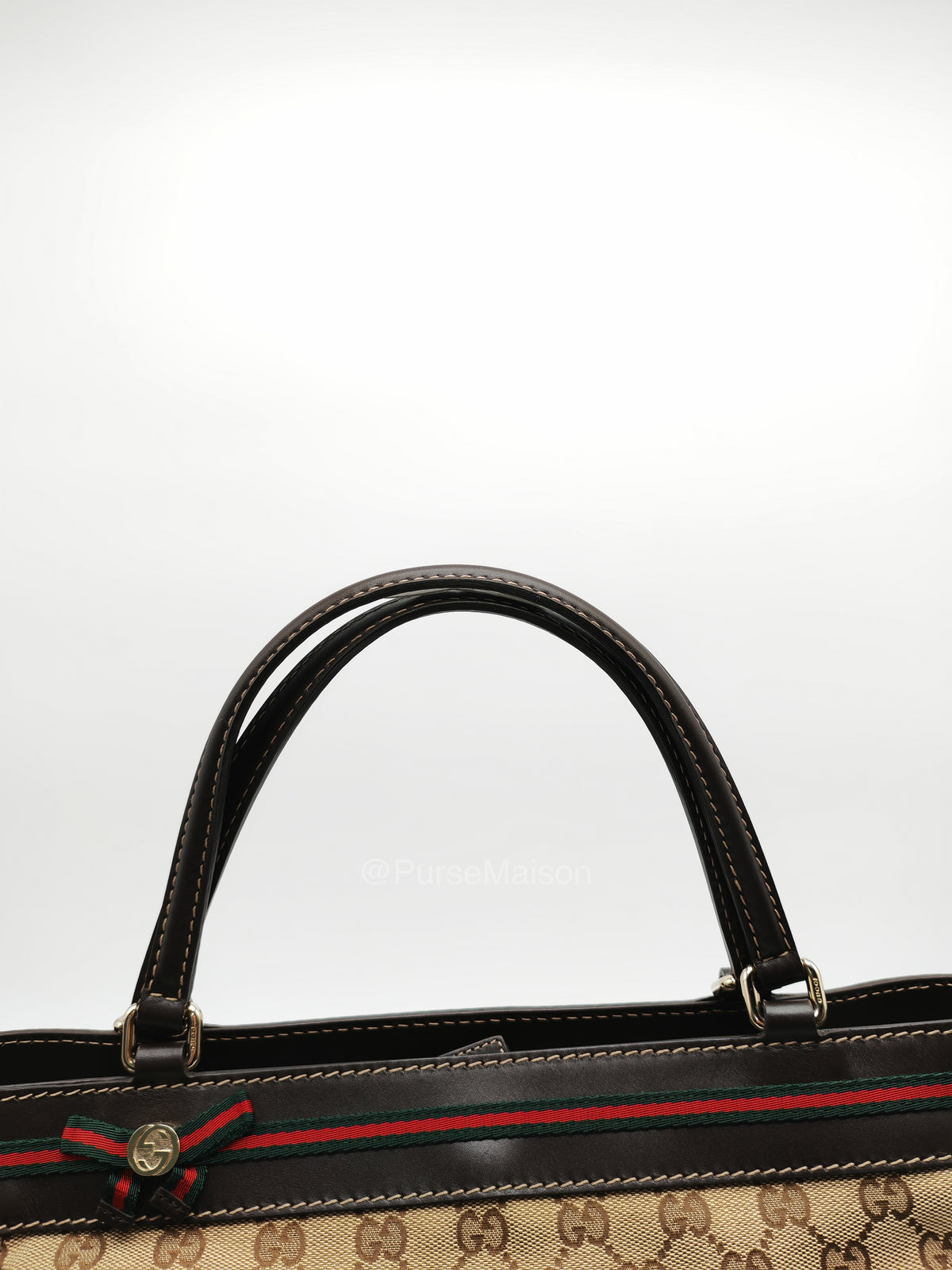 Gucci Web Mayfair Tote Bag in GG Canvas | Purse Maison Luxury Bags Shop
