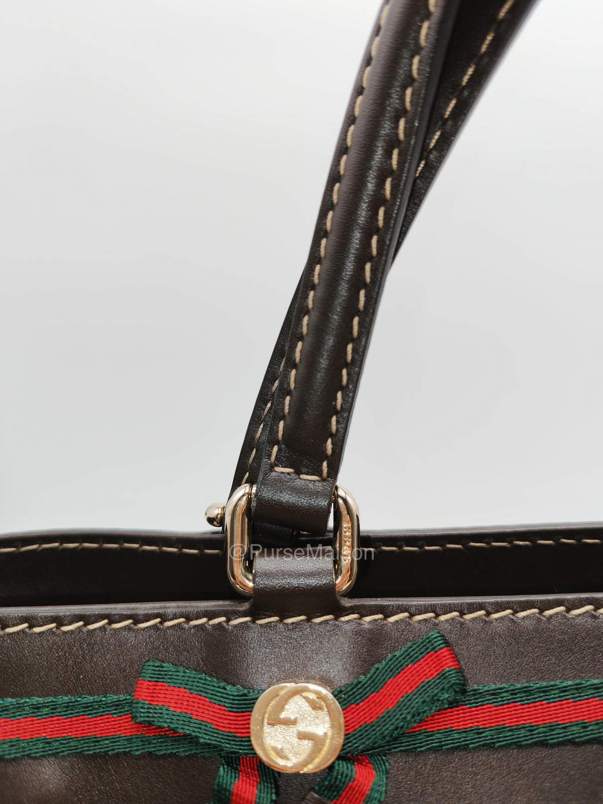 Gucci Web Mayfair Tote Bag in GG Canvas | Purse Maison Luxury Bags Shop