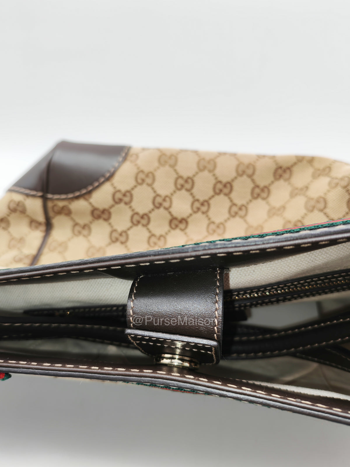 Gucci Web Mayfair Tote Bag in GG Canvas | Purse Maison Luxury Bags Shop
