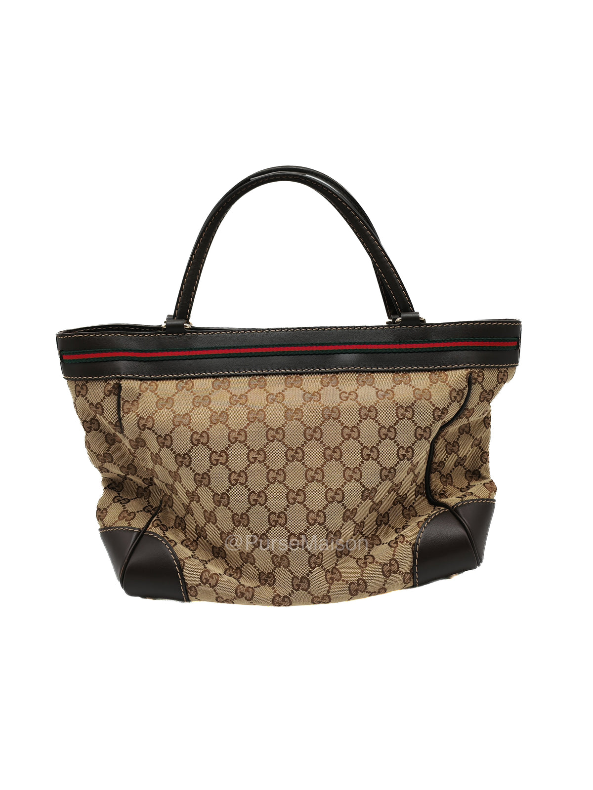 Gucci Web Mayfair Tote Bag in GG Canvas | Purse Maison Luxury Bags Shop