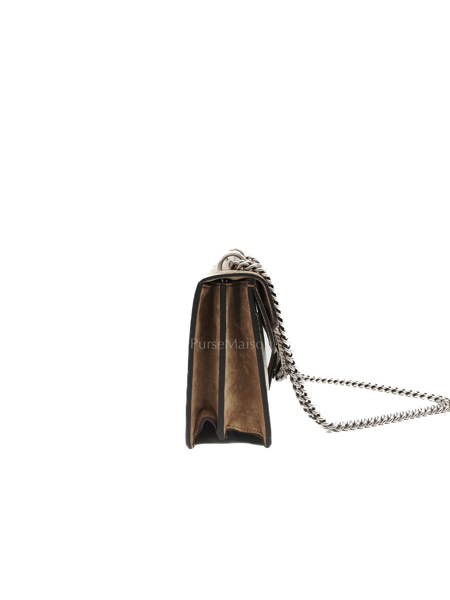 Dionysus Shoulder Bag in GG Supreme Canvas and Ruthenium Hardware