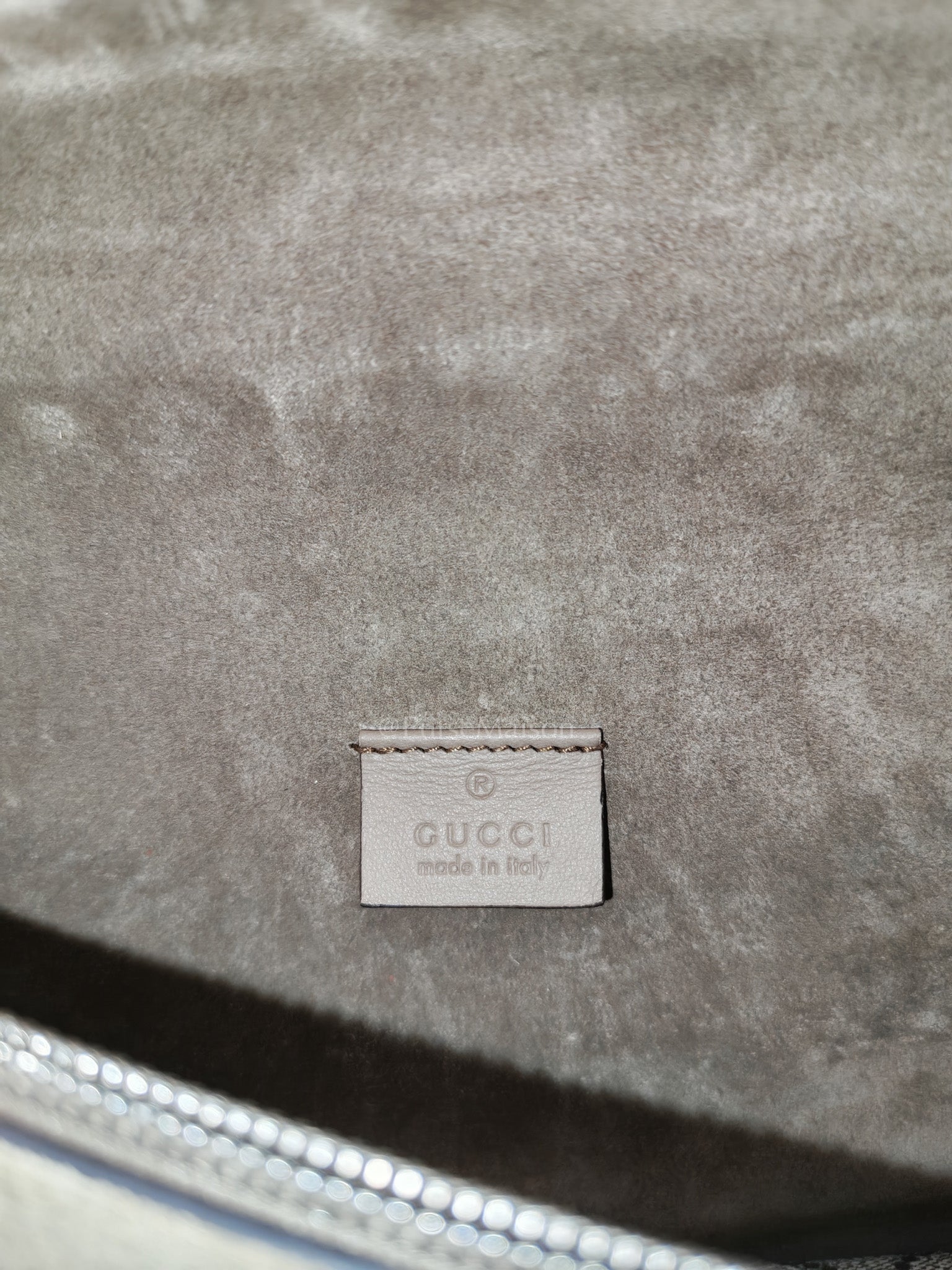 Dionysus Shoulder Bag in GG Supreme Canvas and Ruthenium Hardware