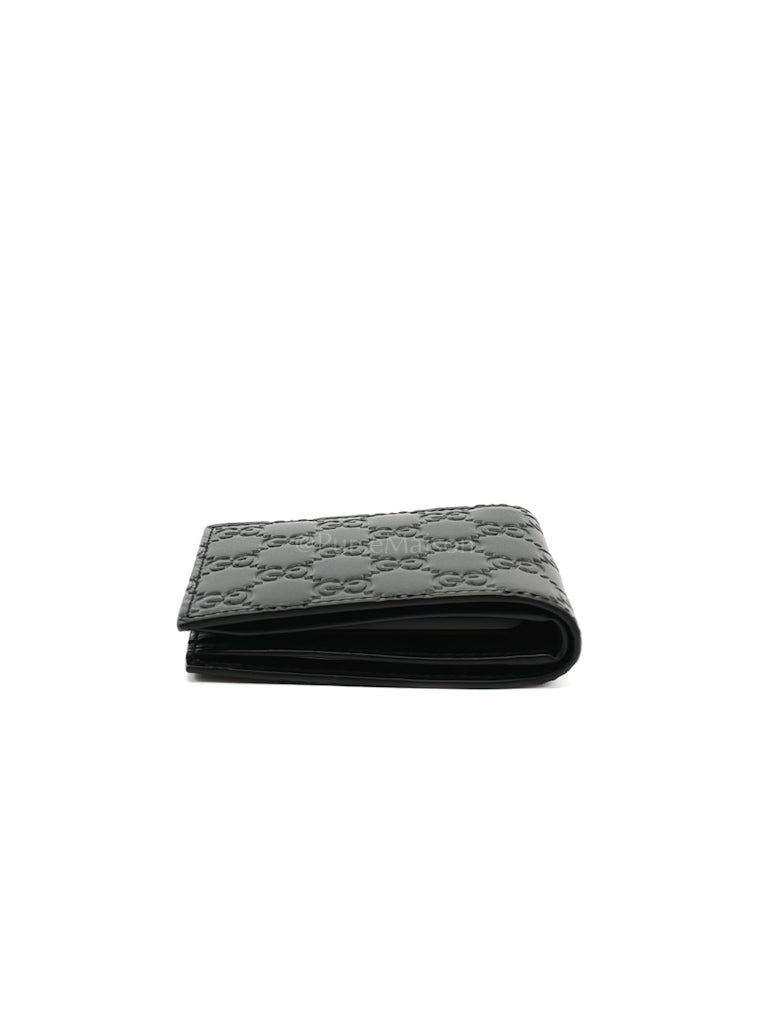 Guccissima Black Signature Calfskin Leather Bifold Wallet | Purse Maison Luxury Bags Shop