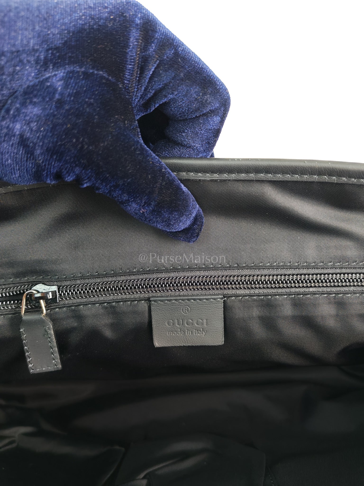 Guccissima Soft Rubber Black Large Messenger Bag | Purse Maison Luxury Bags Shop