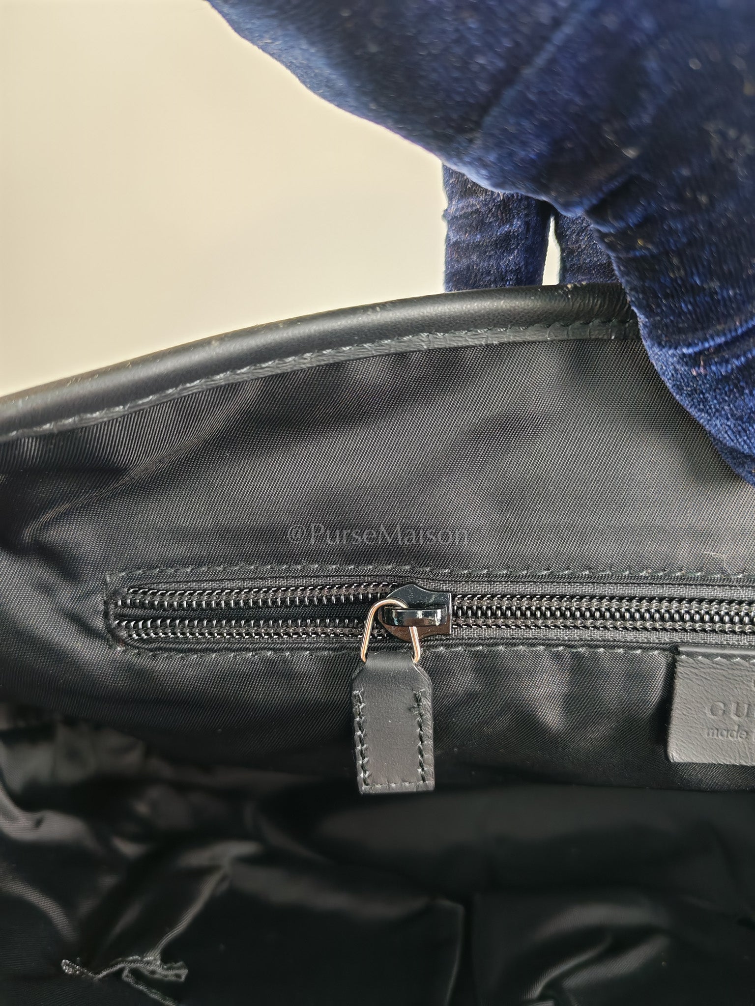 Guccissima Soft Rubber Black Large Messenger Bag | Purse Maison Luxury Bags Shop