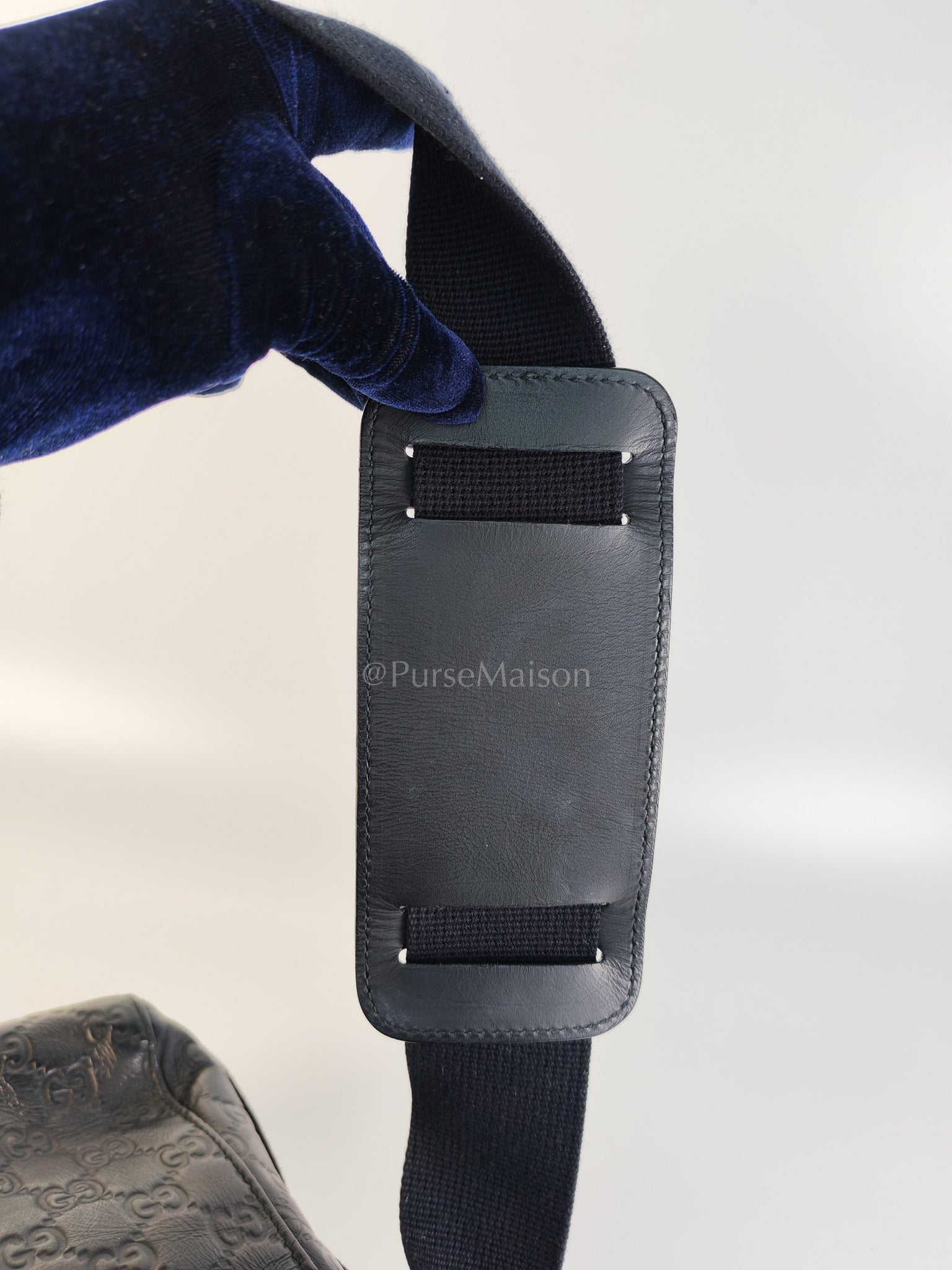 Guccissima Soft Rubber Black Large Messenger Bag | Purse Maison Luxury Bags Shop