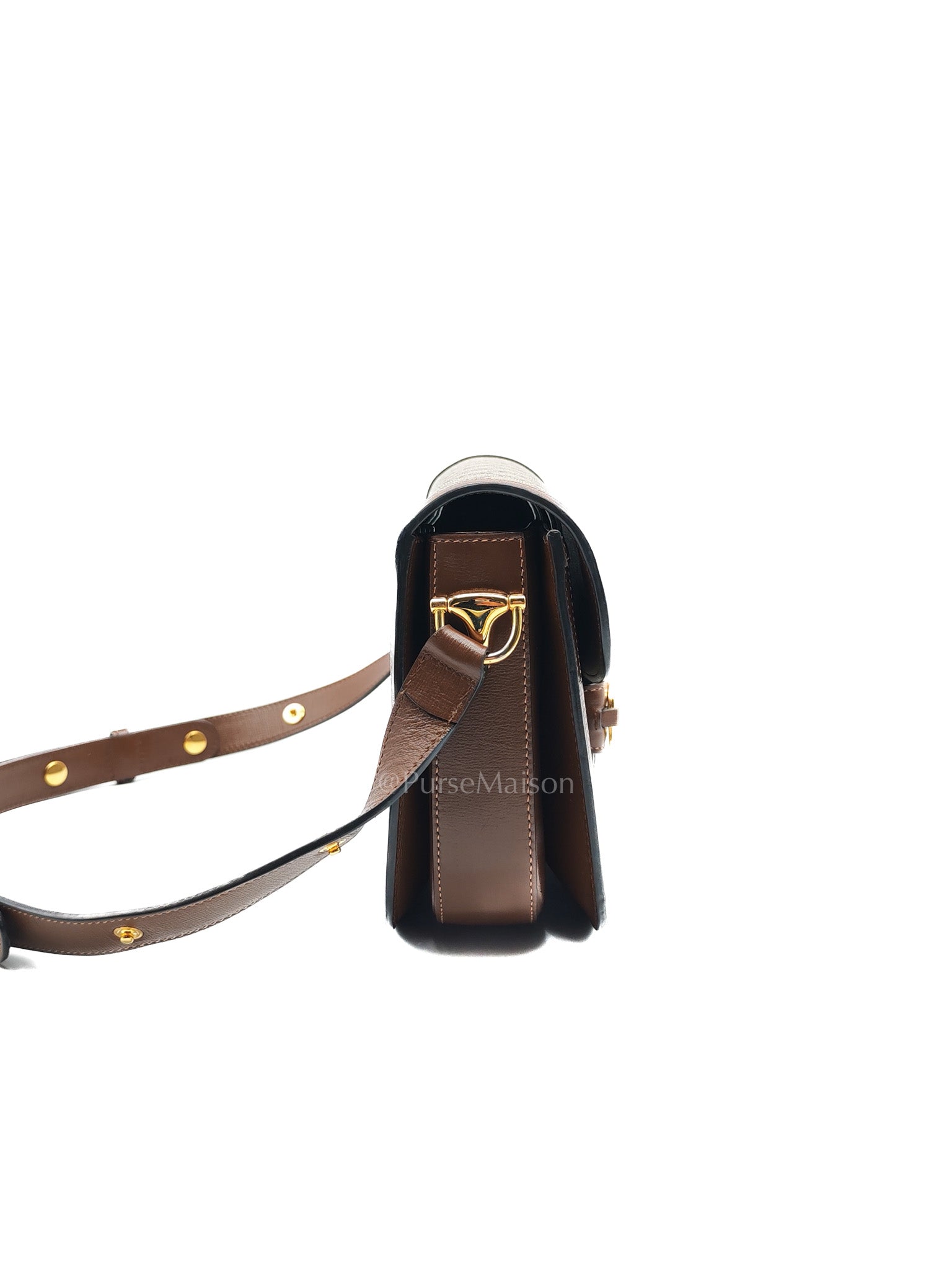 Gucci Horsebit 1955 Medium in Brown Supreme Canvas Shoulder Bag
