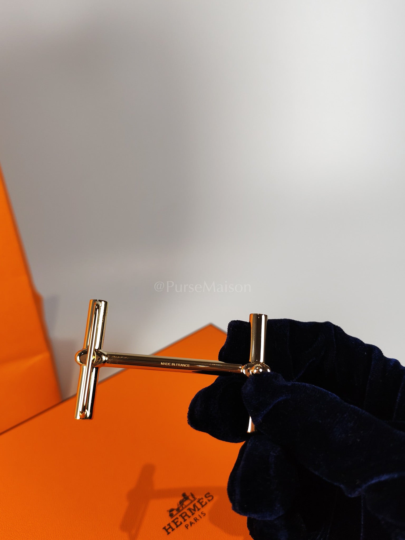 H d'Andre Reversible Belt in Beige Togo and Permabrass Hardware Stamp K(2025) | Purse Maison Luxury Bags Shop