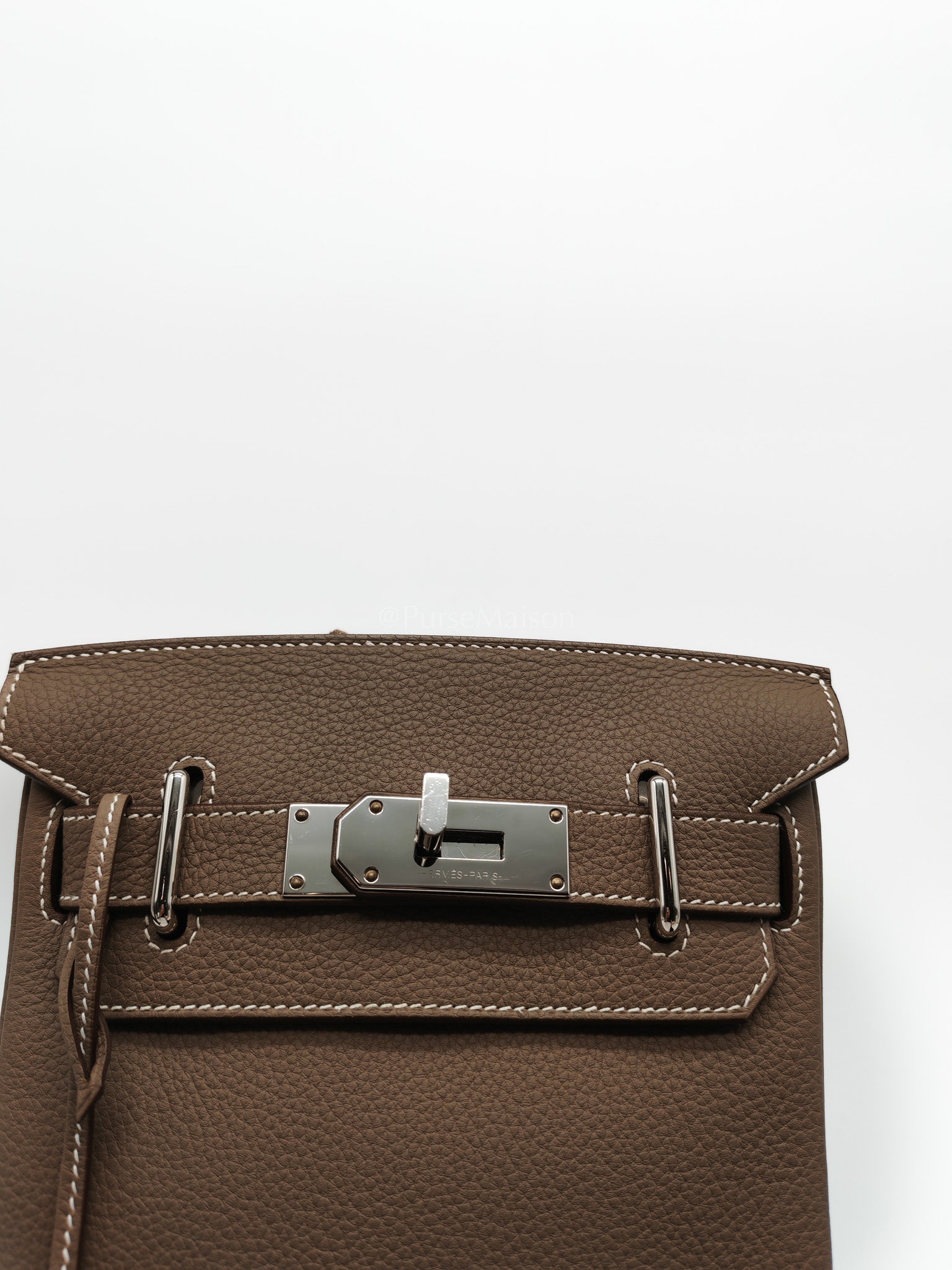 Hac a Dos in Etoupe Togo Leather Palladium Hardware Stamp W(2024) | Purse Maison Luxury Bags Shop