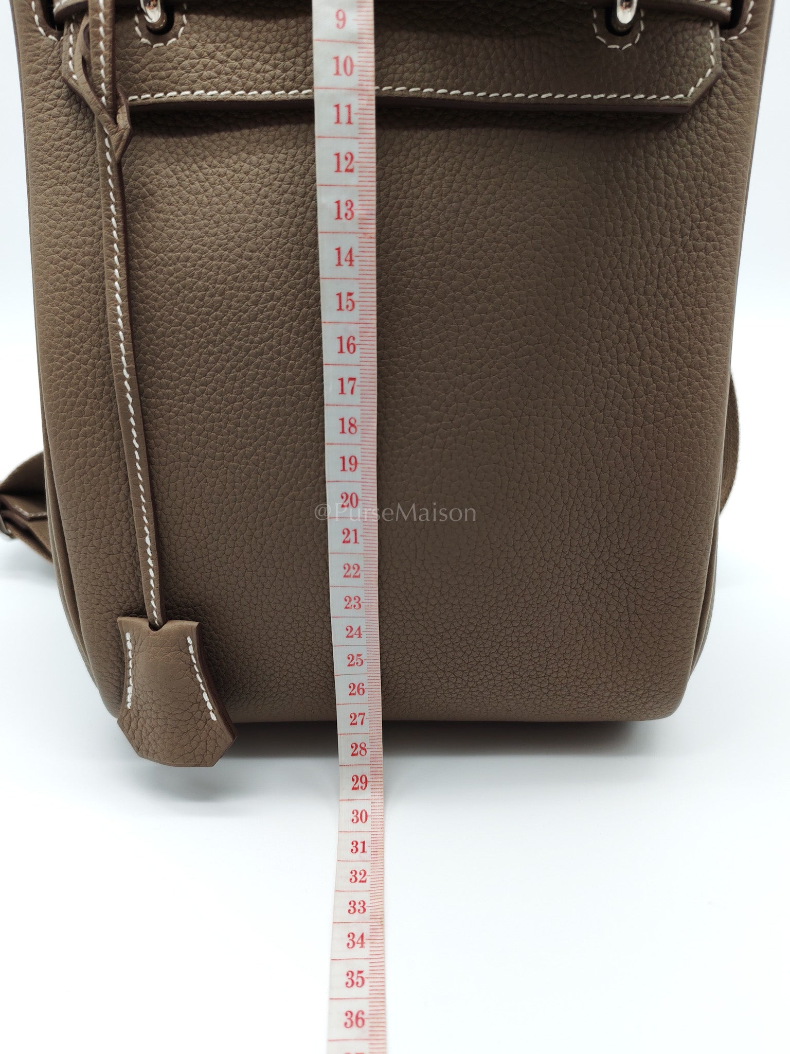 Hac a Dos in Etoupe Togo Leather Palladium Hardware Stamp W(2024) | Purse Maison Luxury Bags Shop