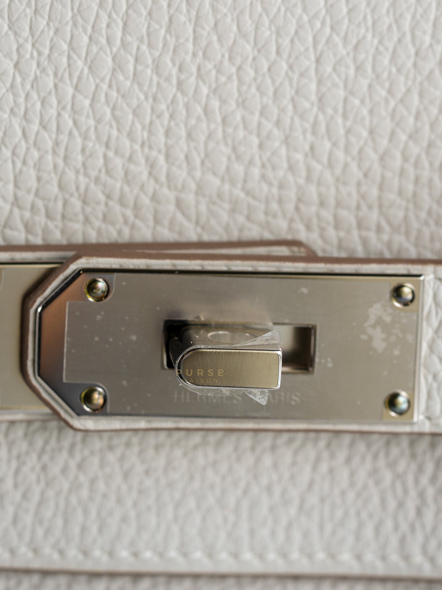 Hac A Dos PM Veau Togo Gris Pale Palladium Hardware Stamp B (2023) | Purse Maison Luxury Bags Shop