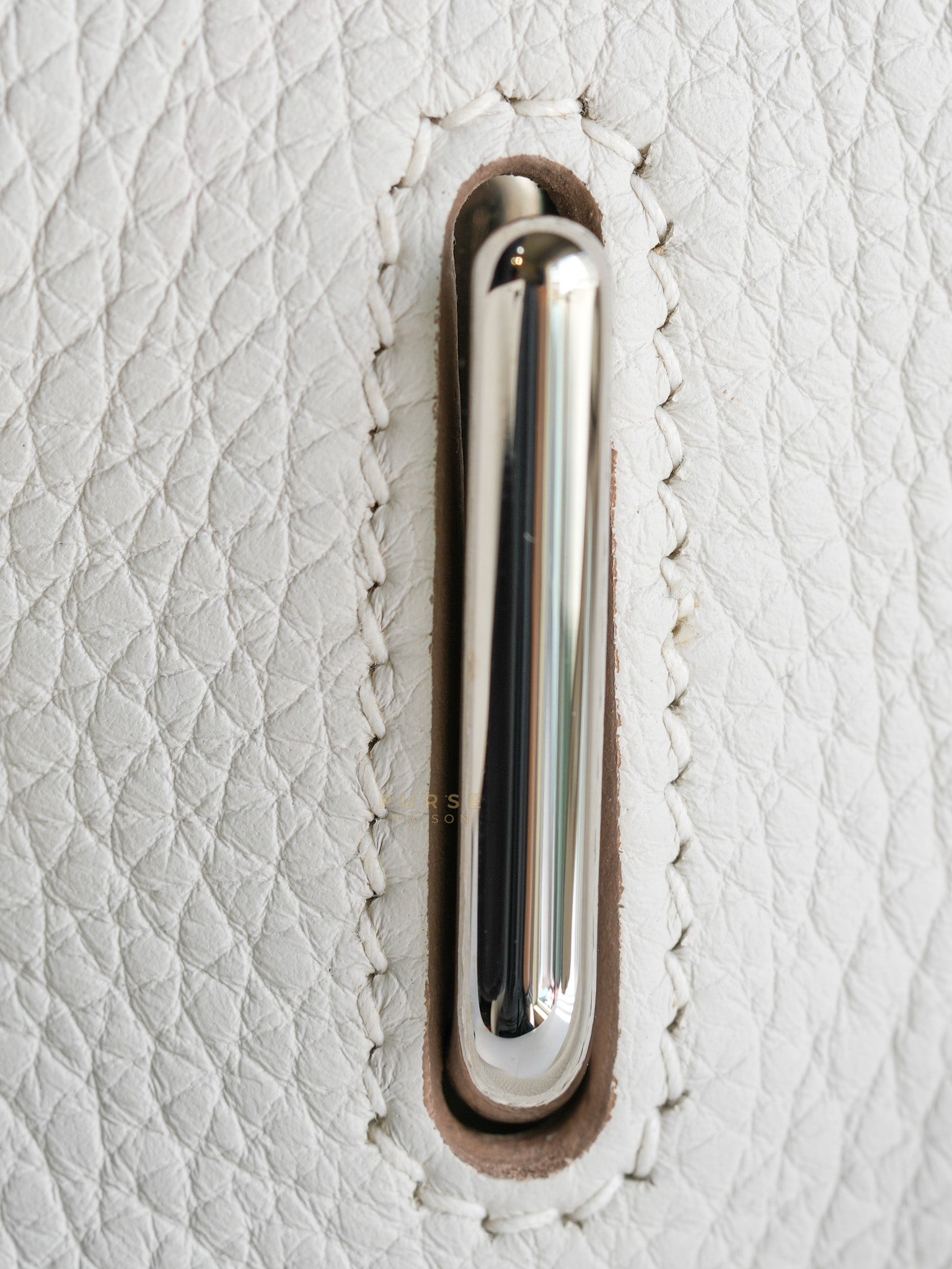 Hac A Dos PM Veau Togo Gris Pale Palladium Hardware Stamp B (2023) | Purse Maison Luxury Bags Shop