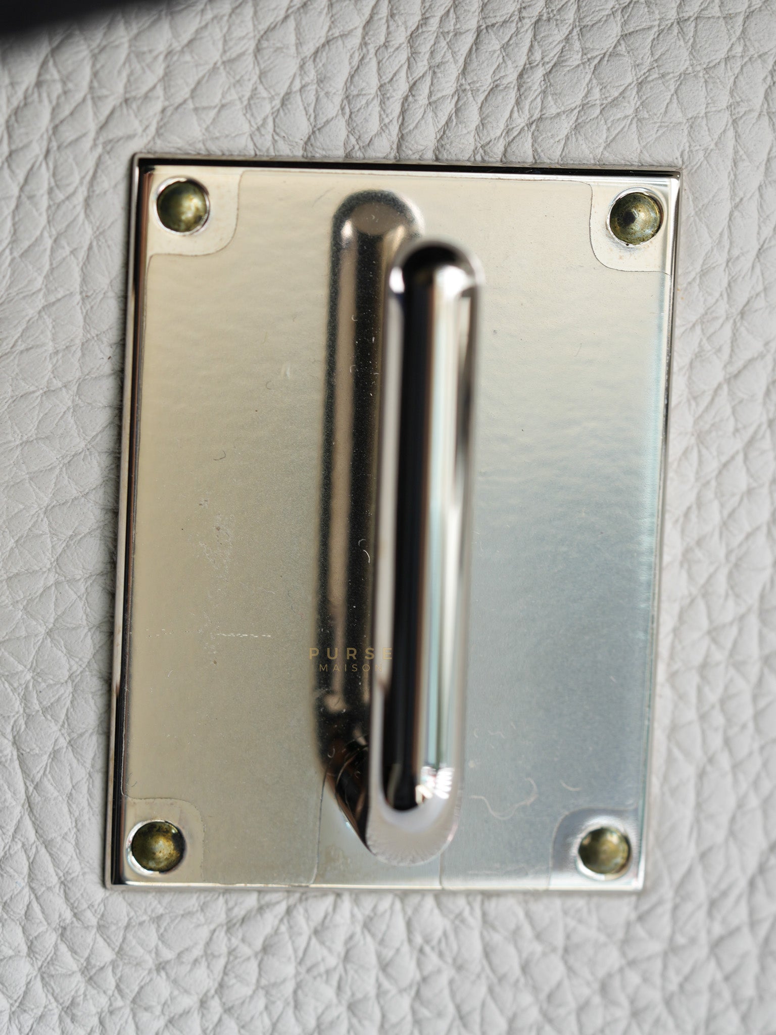 Hac A Dos PM Veau Togo Gris Pale Palladium Hardware Stamp B (2023) | Purse Maison Luxury Bags Shop