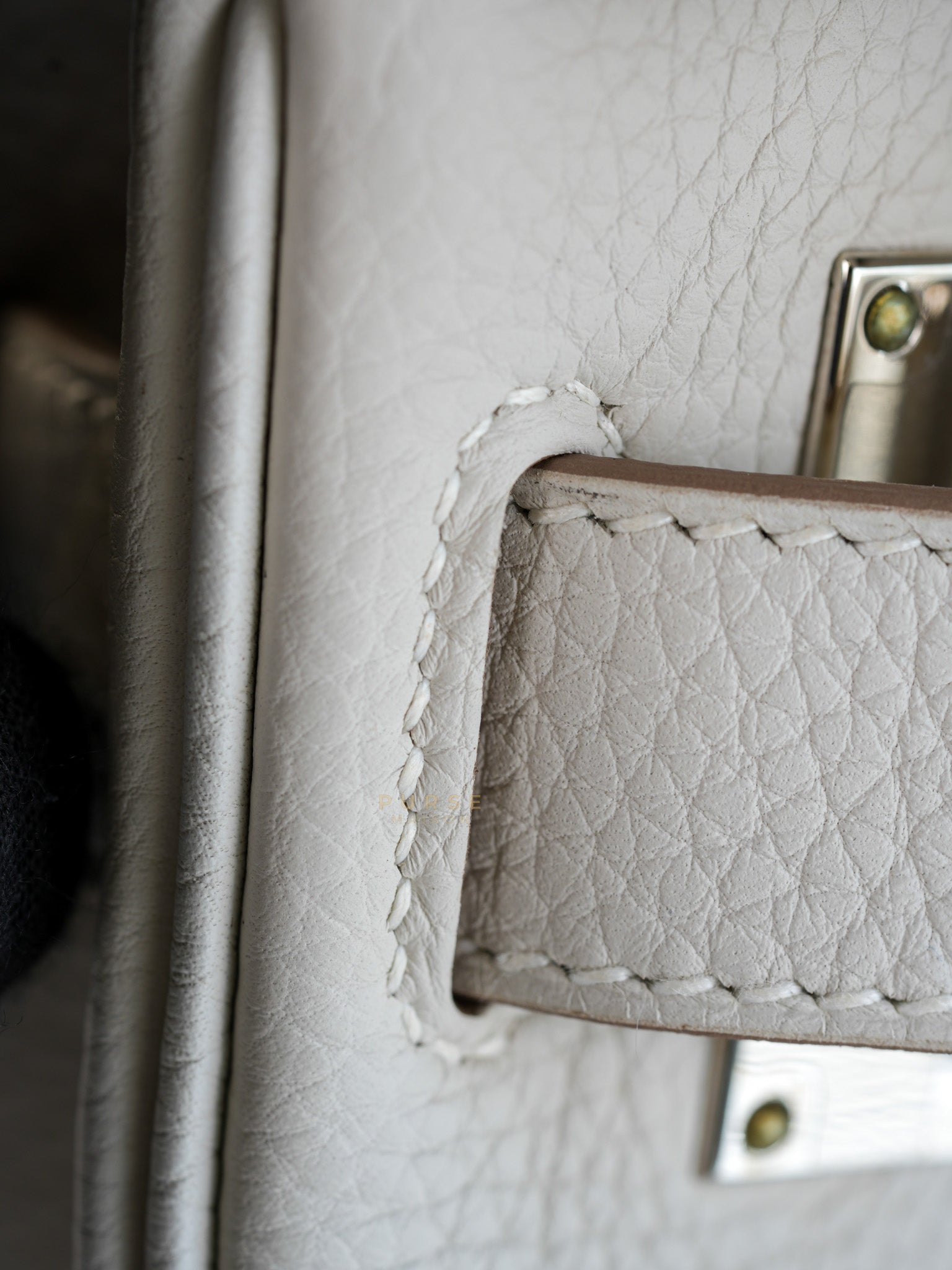 Hac A Dos PM Veau Togo Gris Pale Palladium Hardware Stamp B (2023) | Purse Maison Luxury Bags Shop