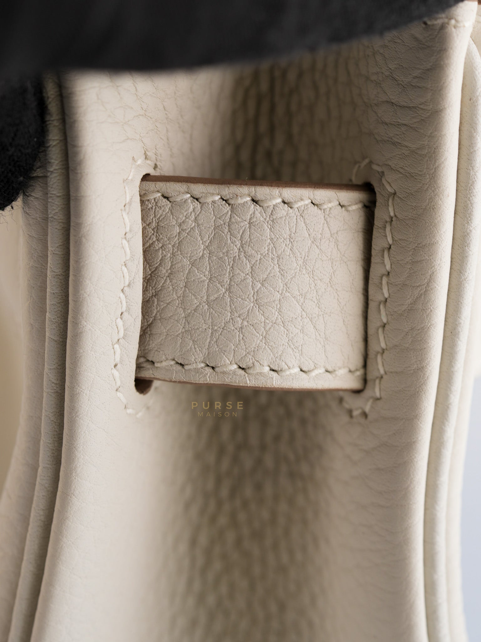 Hac A Dos PM Veau Togo Gris Pale Palladium Hardware Stamp B (2023) | Purse Maison Luxury Bags Shop