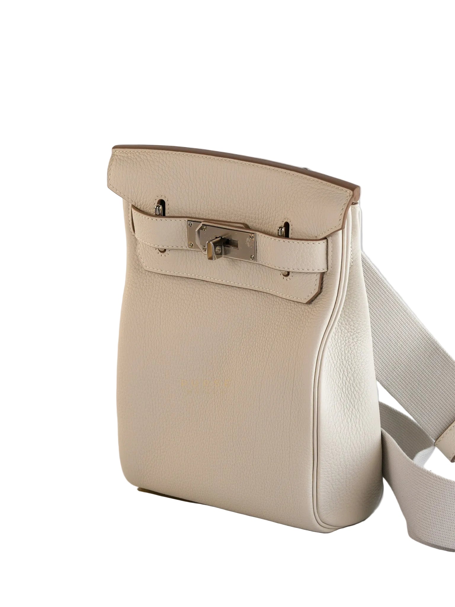 Hac A Dos PM Veau Togo Gris Pale Palladium Hardware Stamp B (2023) | Purse Maison Luxury Bags Shop