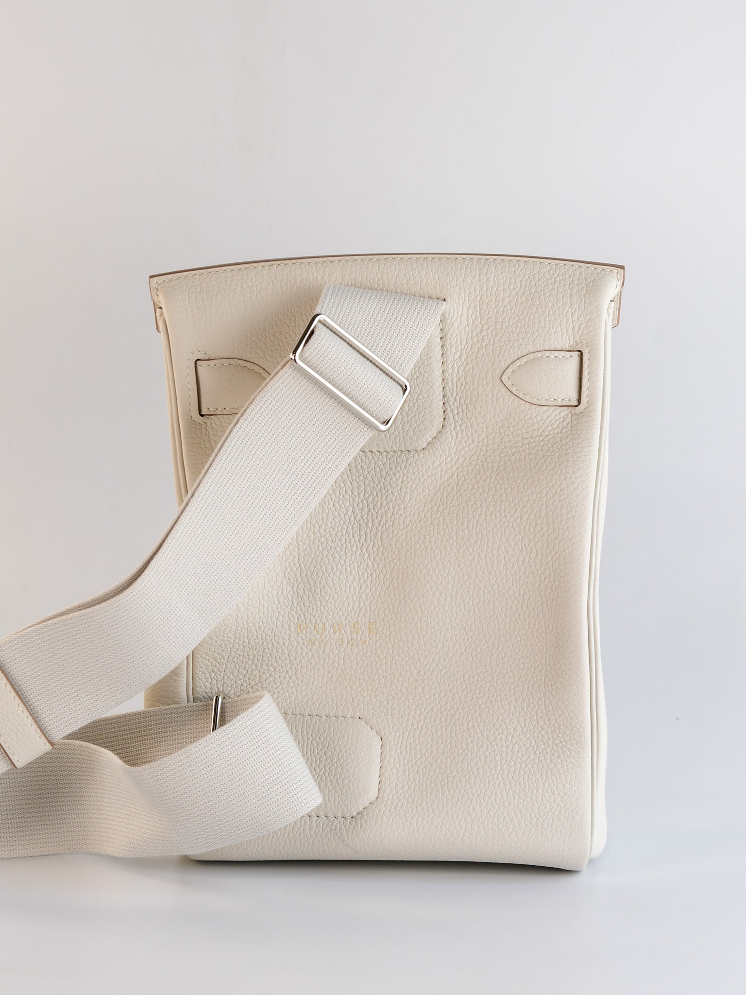 Hac A Dos PM Veau Togo Gris Pale Palladium Hardware Stamp B (2023) | Purse Maison Luxury Bags Shop