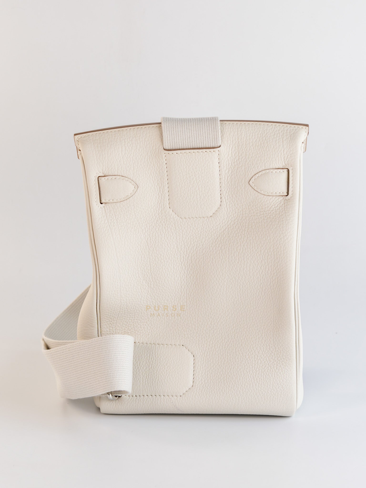 Hac A Dos PM Veau Togo Gris Pale Palladium Hardware Stamp B (2023) | Purse Maison Luxury Bags Shop