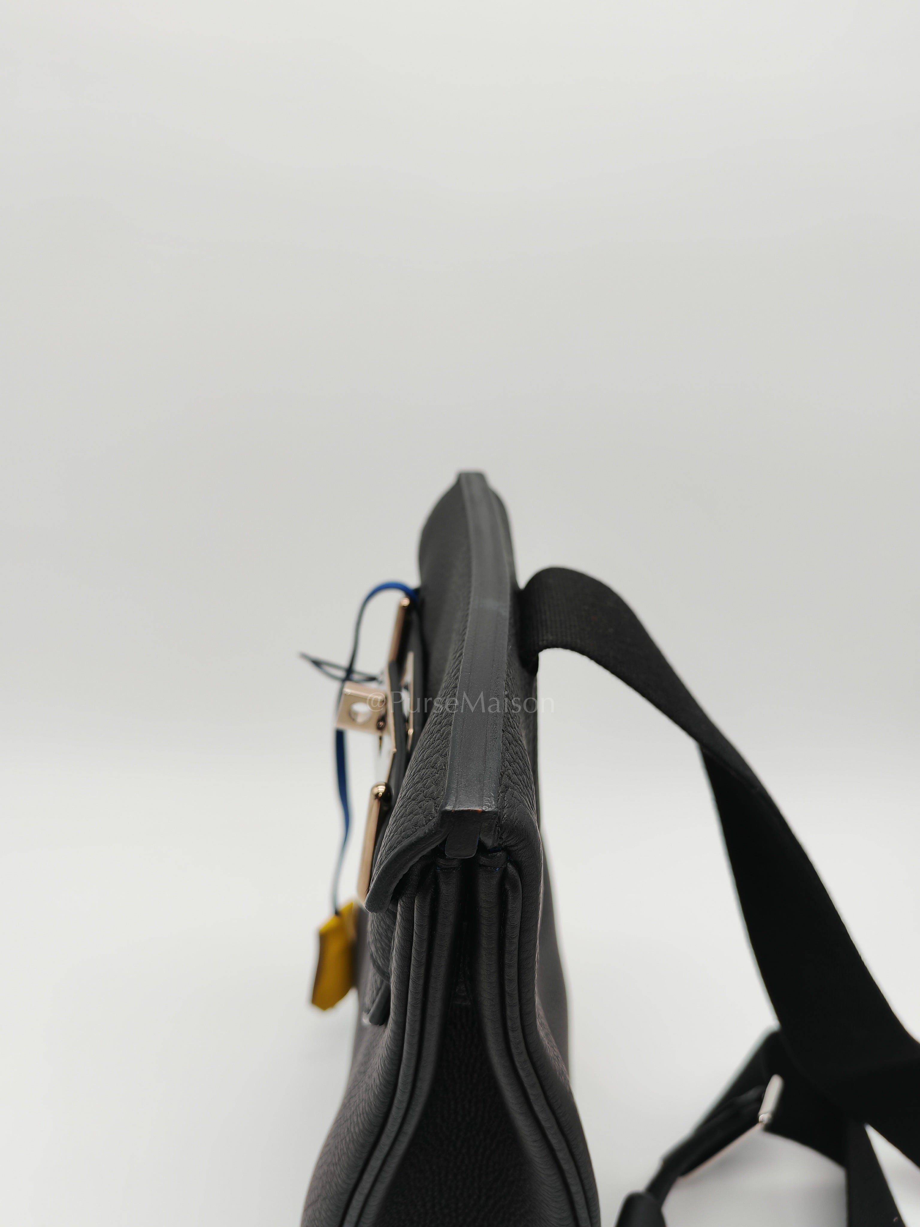 Hac A Dos Tri-color Black/Bleu de France/Jaune de Naples Togo Leather Palladium Hardware Stamp U(2022) | Purse Maison Luxury Bags Shop