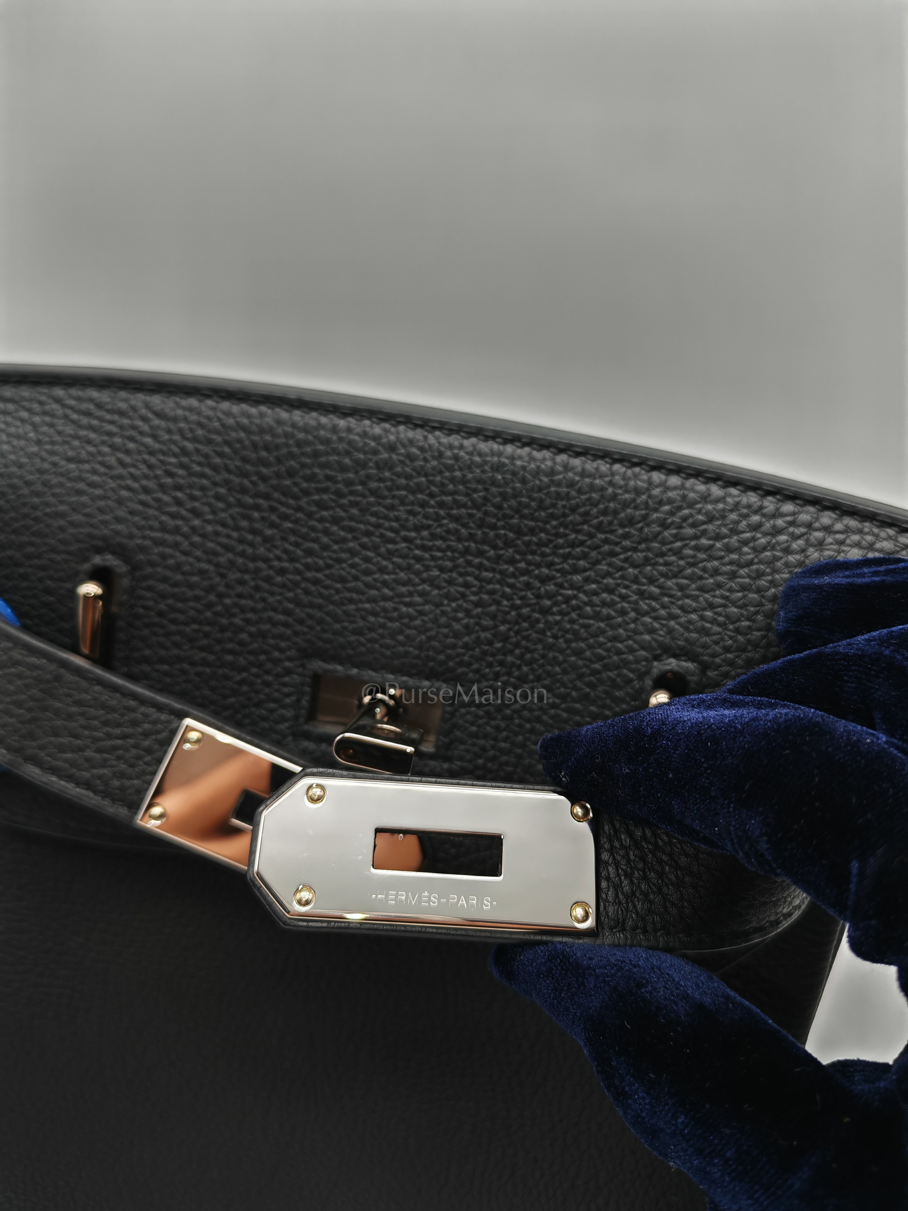 Hac A Dos Tri-color Black/Bleu de France/Jaune de Naples Togo Leather Palladium Hardware Stamp U(2022) | Purse Maison Luxury Bags Shop