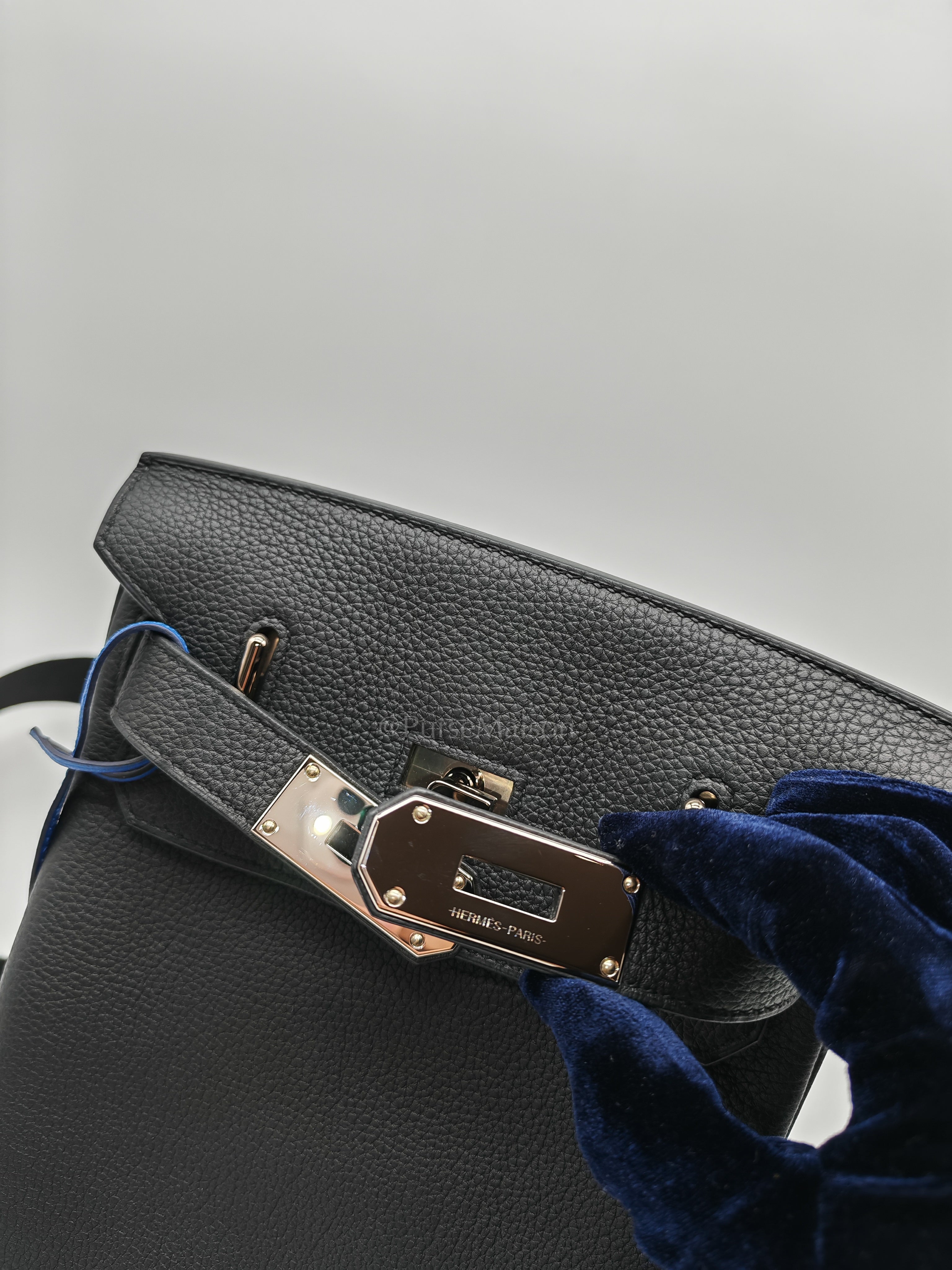 Hac A Dos Tri-color Black/Bleu de France/Jaune de Naples Togo Leather Palladium Hardware Stamp U(2022) | Purse Maison Luxury Bags Shop