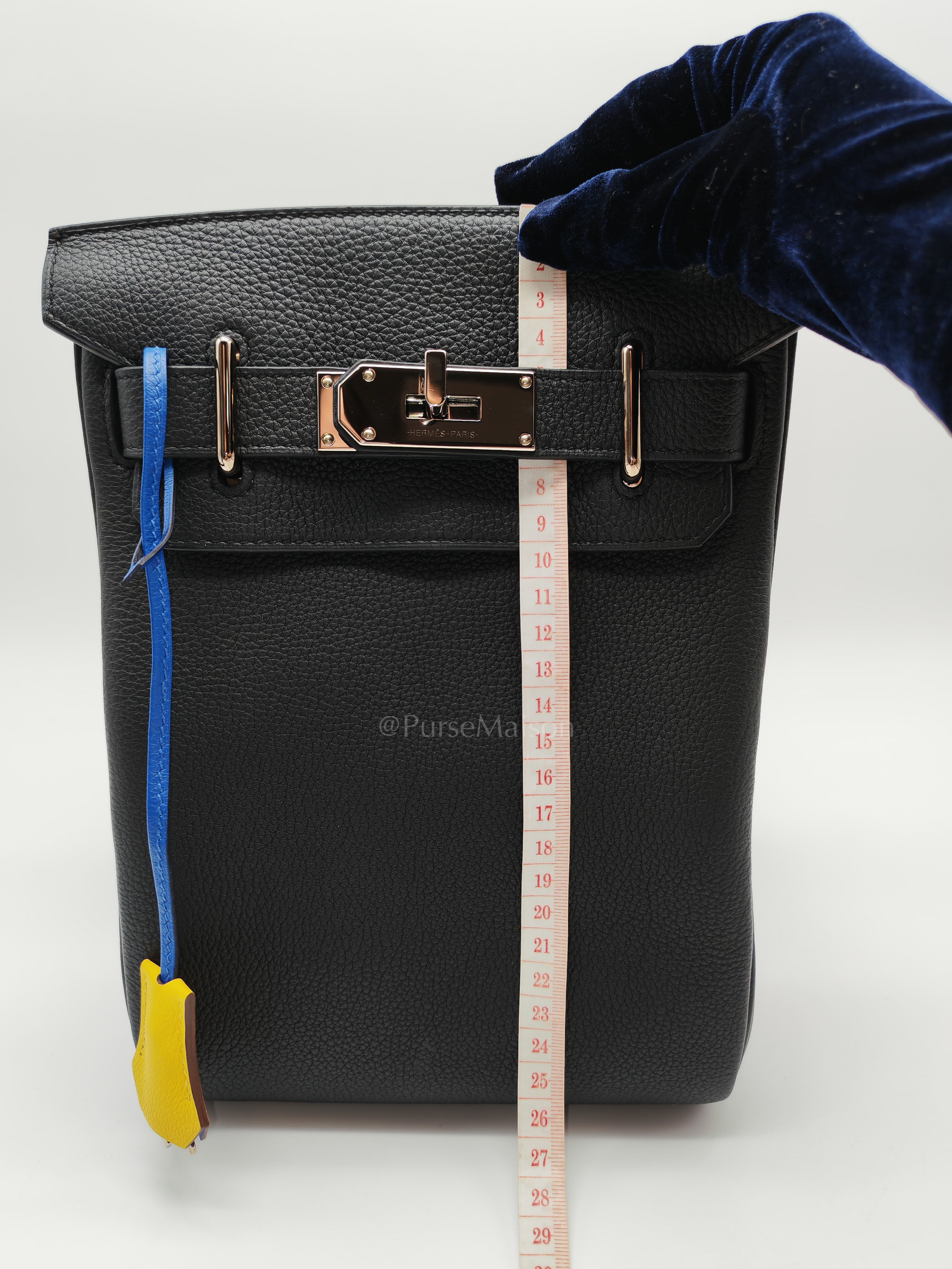 Hac A Dos Tri-color Black/Bleu de France/Jaune de Naples Togo Leather Palladium Hardware Stamp U(2022) | Purse Maison Luxury Bags Shop