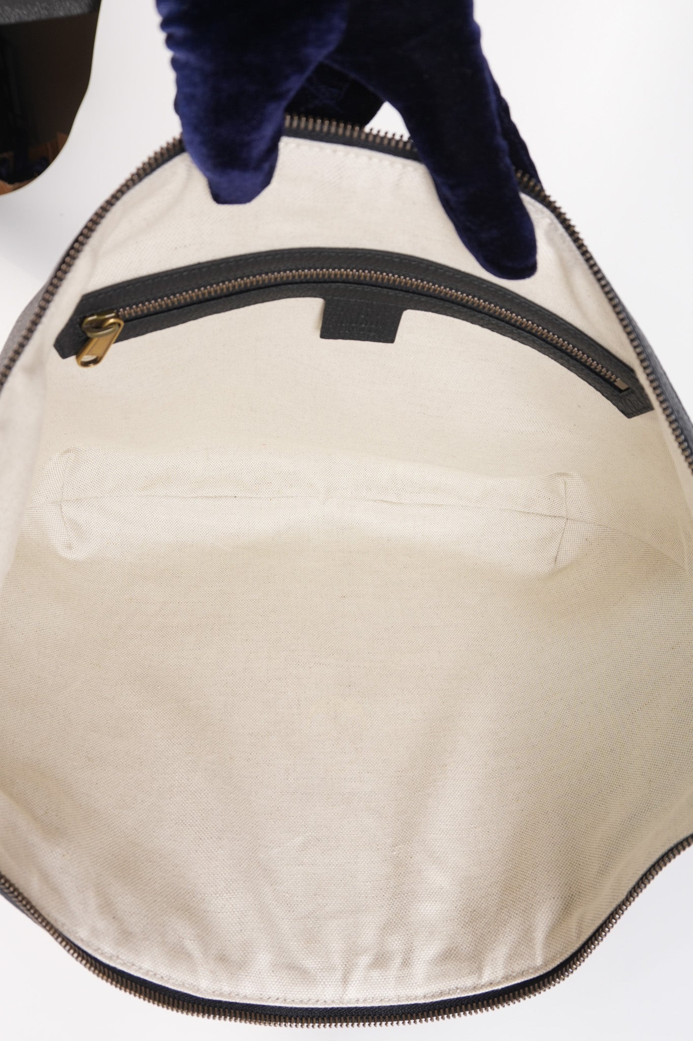 Half Moon Logo Hobo Shoulder Bag in Black Calfskin Leather | Purse Maison Luxury Bags Shop