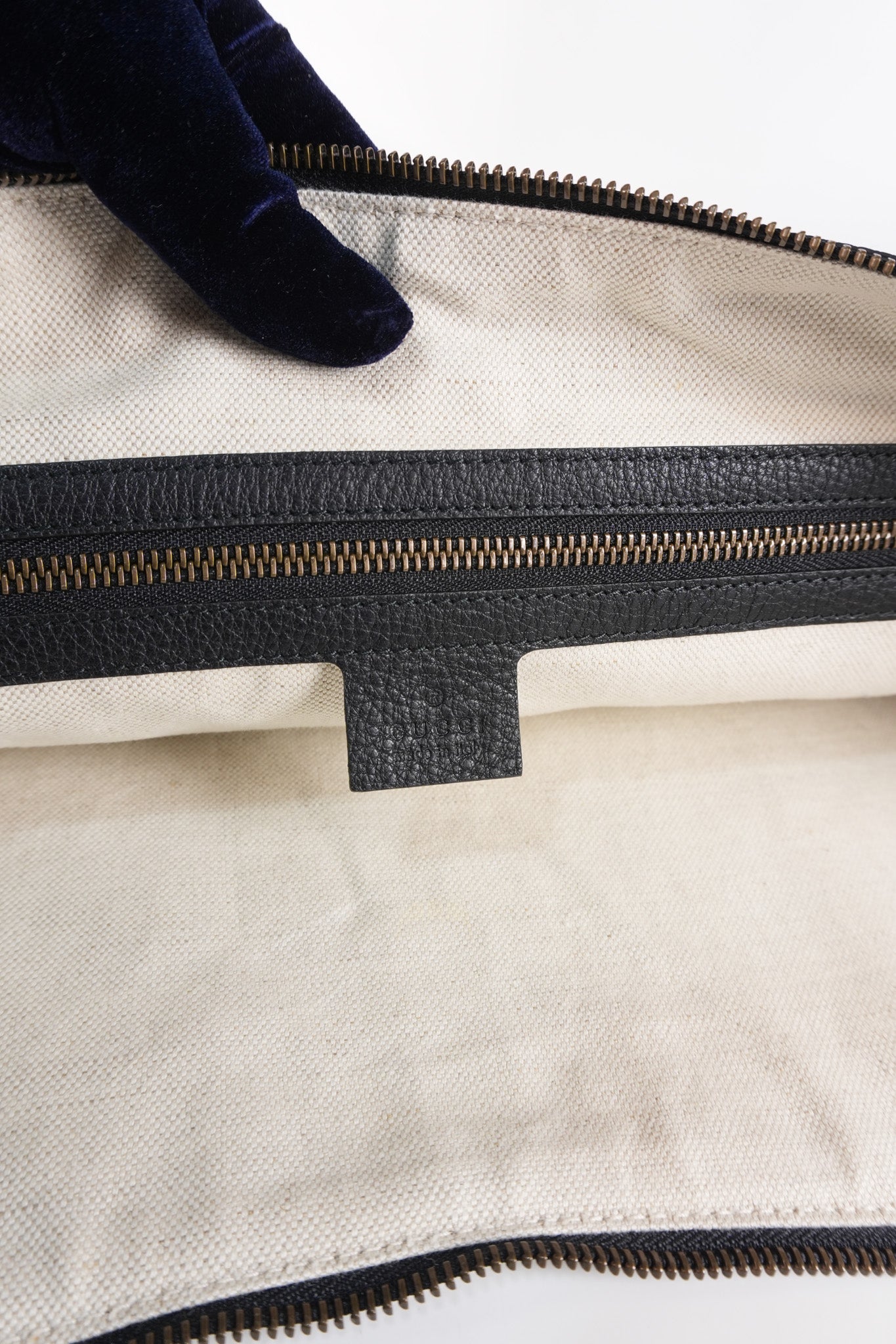 Half Moon Logo Hobo Shoulder Bag in Black Calfskin Leather | Purse Maison Luxury Bags Shop