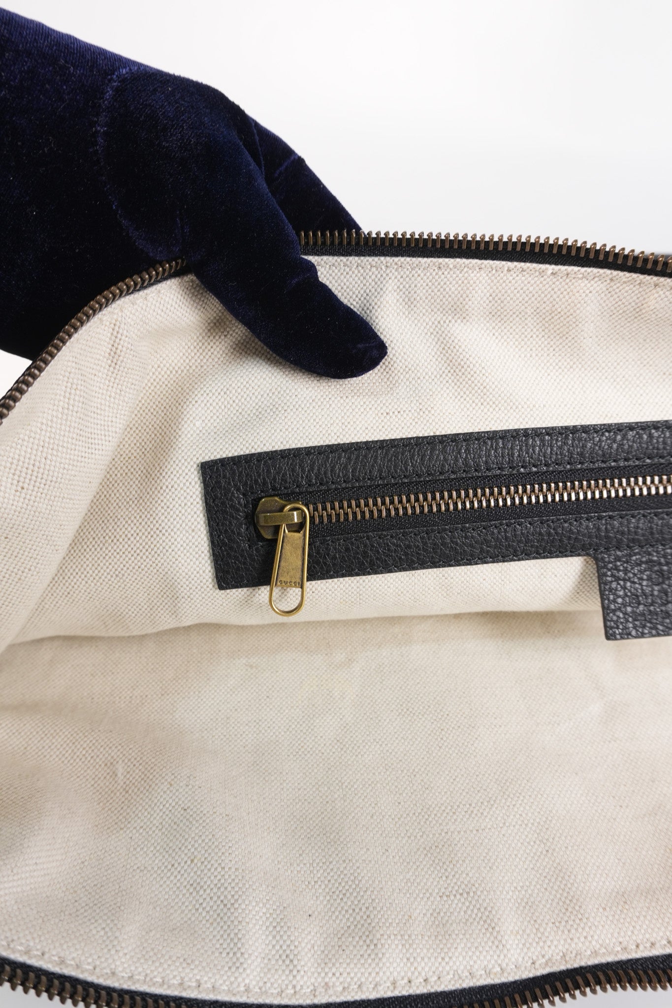 Half Moon Logo Hobo Shoulder Bag in Black Calfskin Leather | Purse Maison Luxury Bags Shop