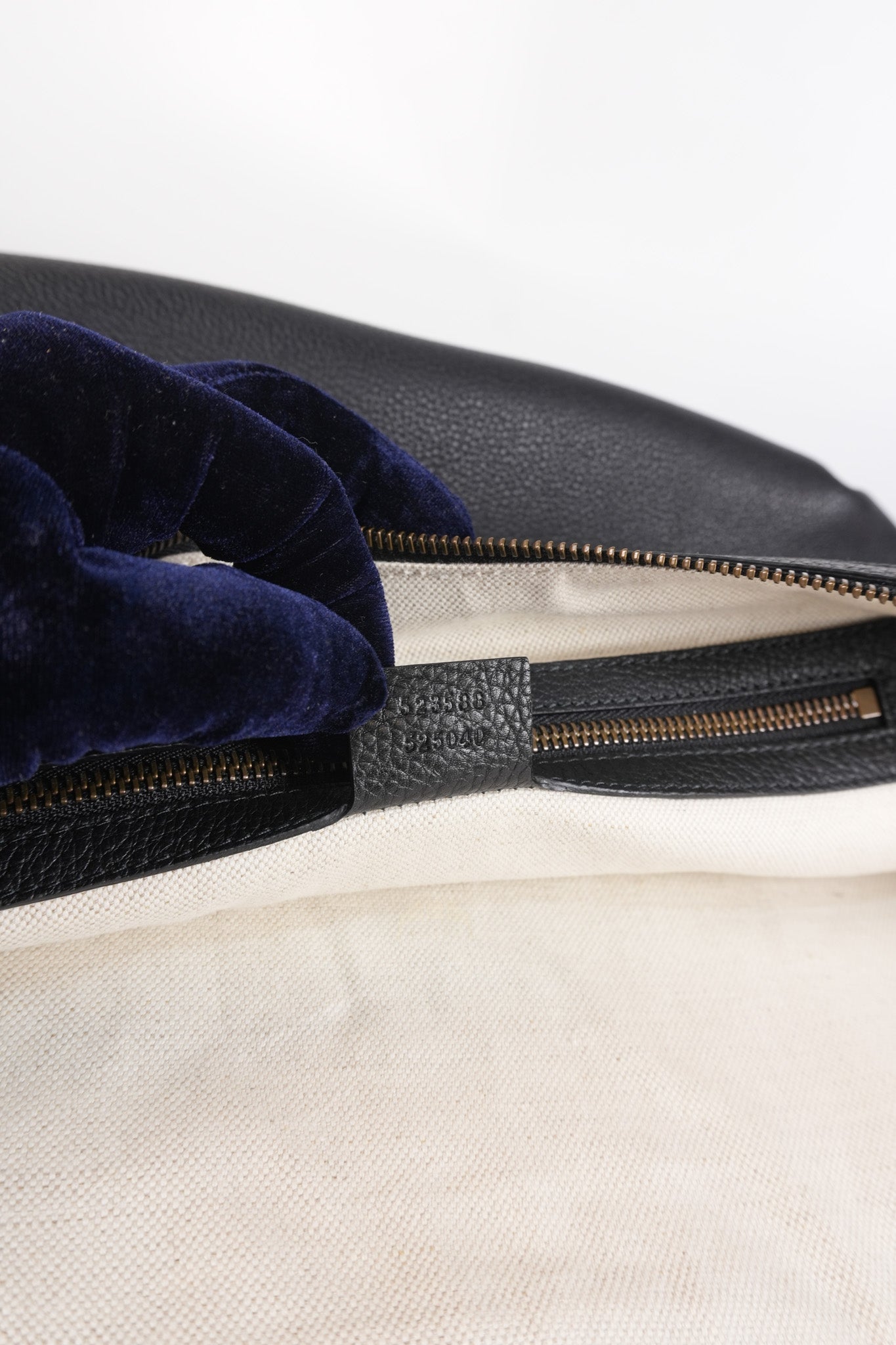 Half Moon Logo Hobo Shoulder Bag in Black Calfskin Leather | Purse Maison Luxury Bags Shop